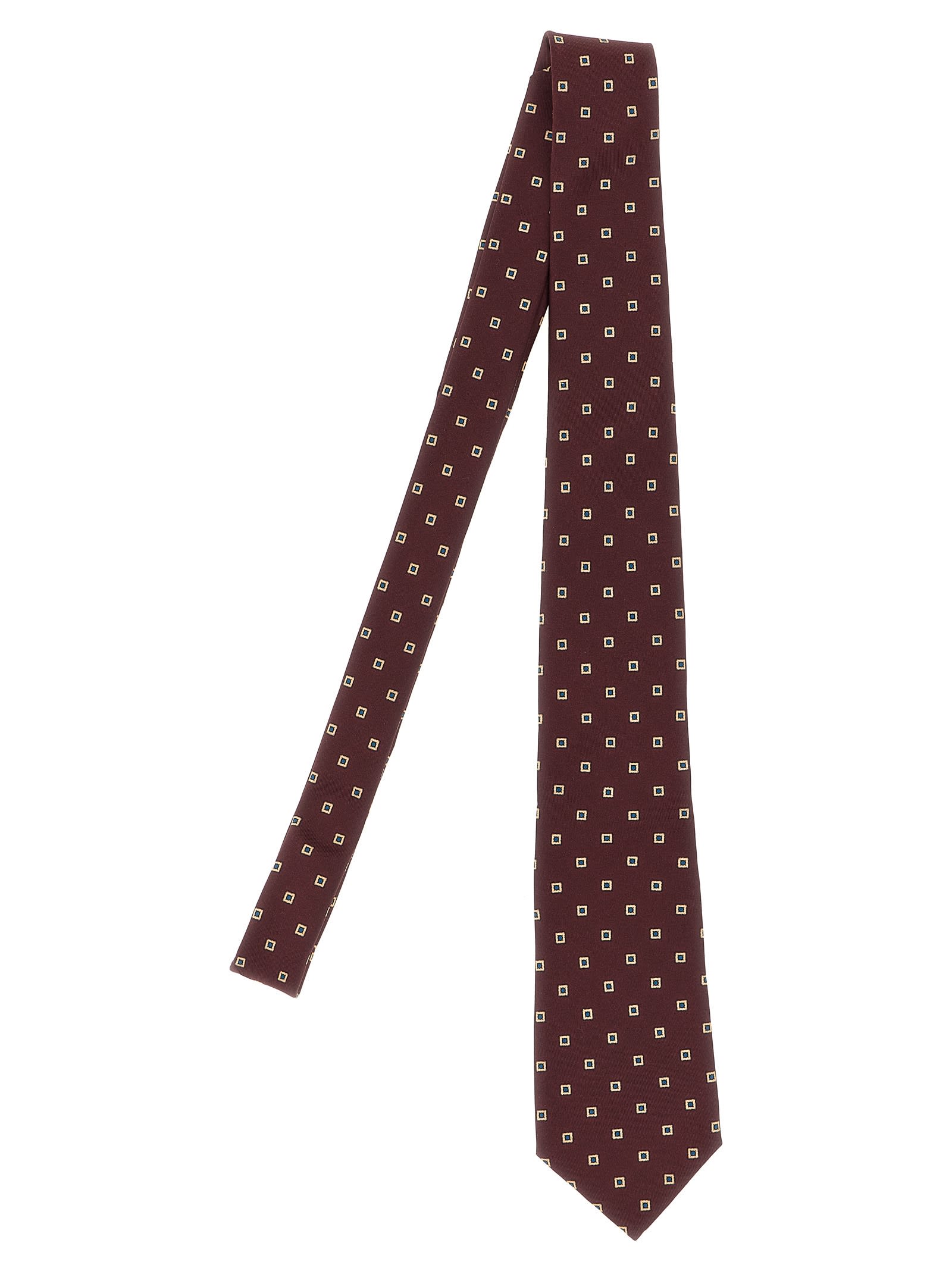 Saint Laurent Petits Losan Tie In Burgundy