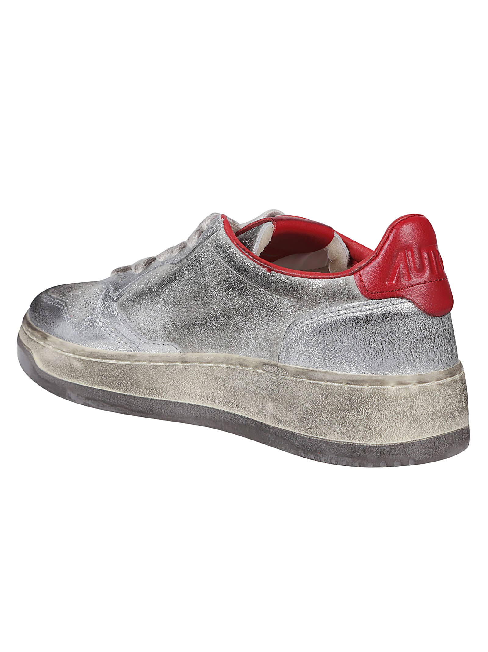 Shop Autry Super Vintage Low Sneakers In Silver