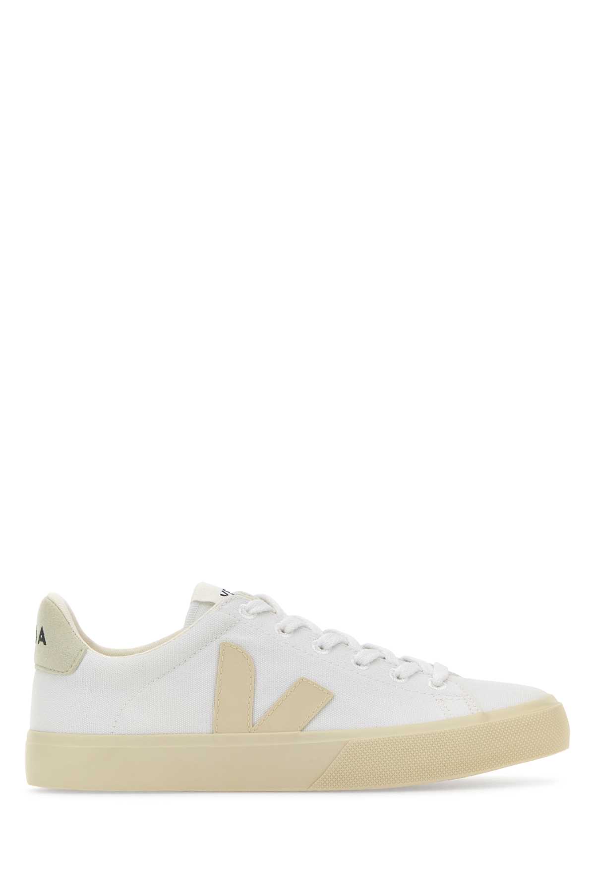 White Canvas Campo Sneakers