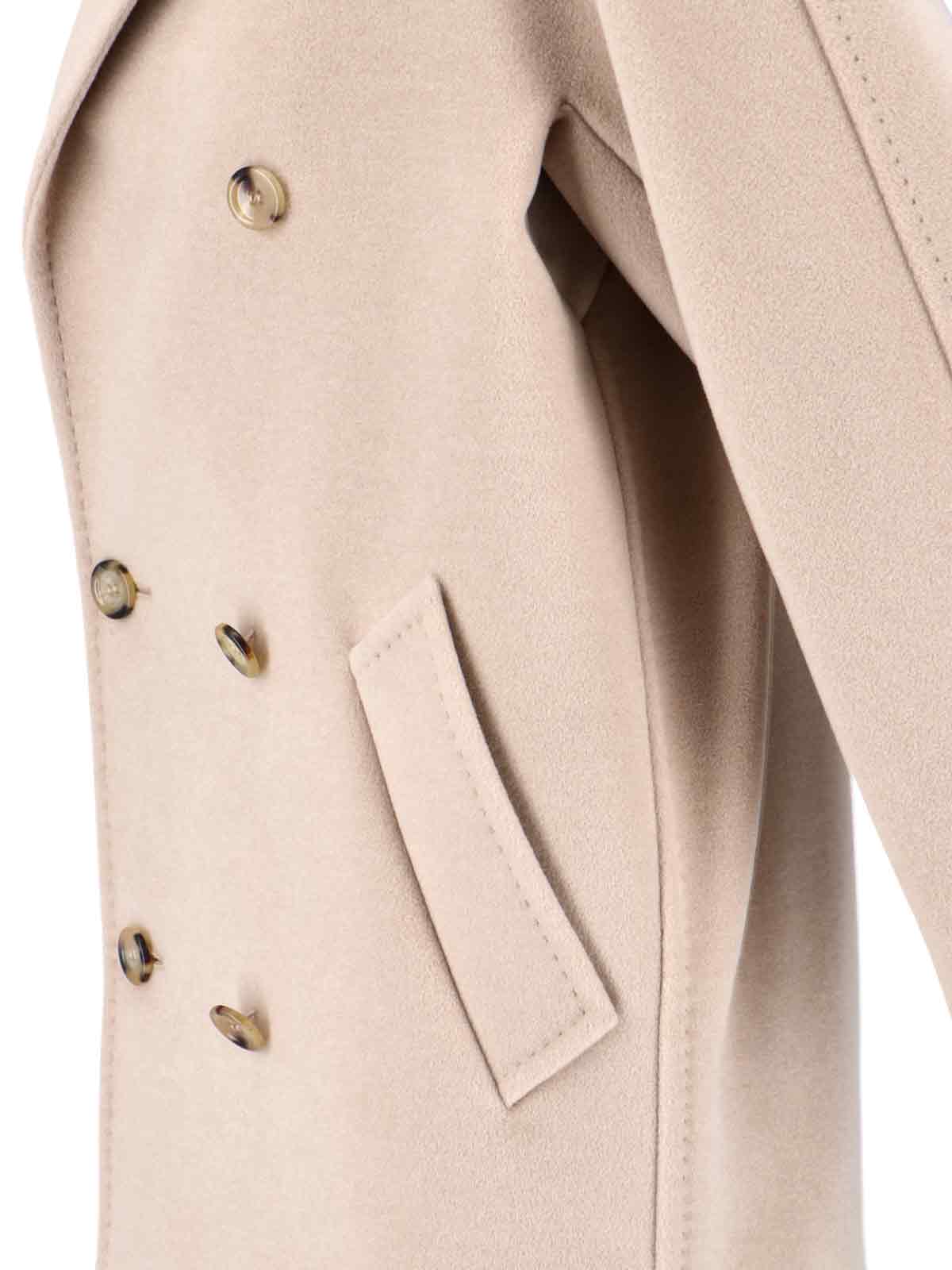 Max Mara Rebus Double-breasted Wool And Cashmere Coat In Pink
