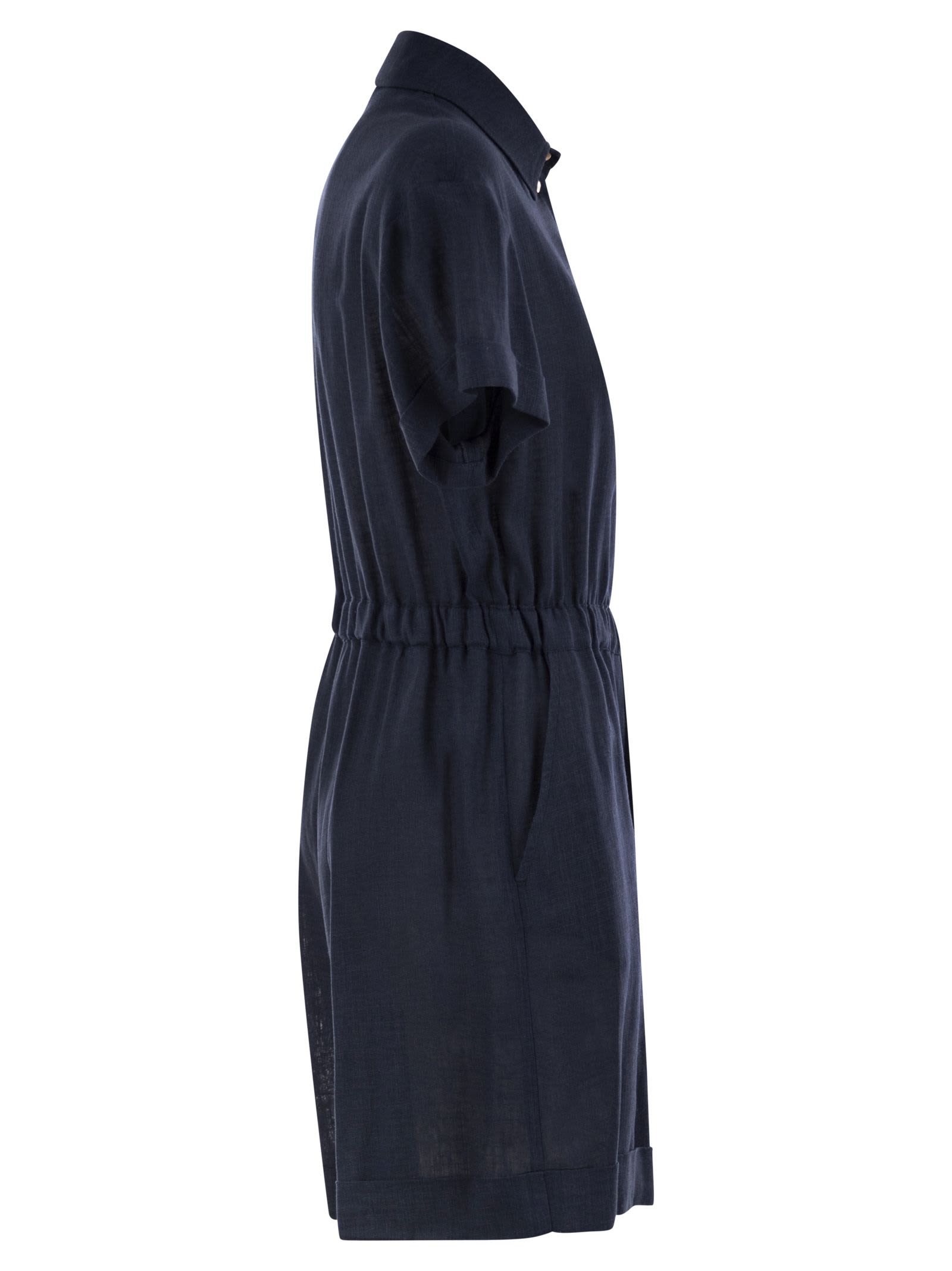 Herno Women Chemisier Jumpsuit With Drawstring