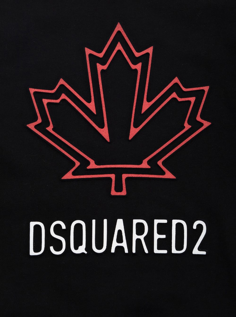 Dsquared2 Black Crewneck T-shirt With Maxi Logo Print On The Front In Cotton Boy In Black