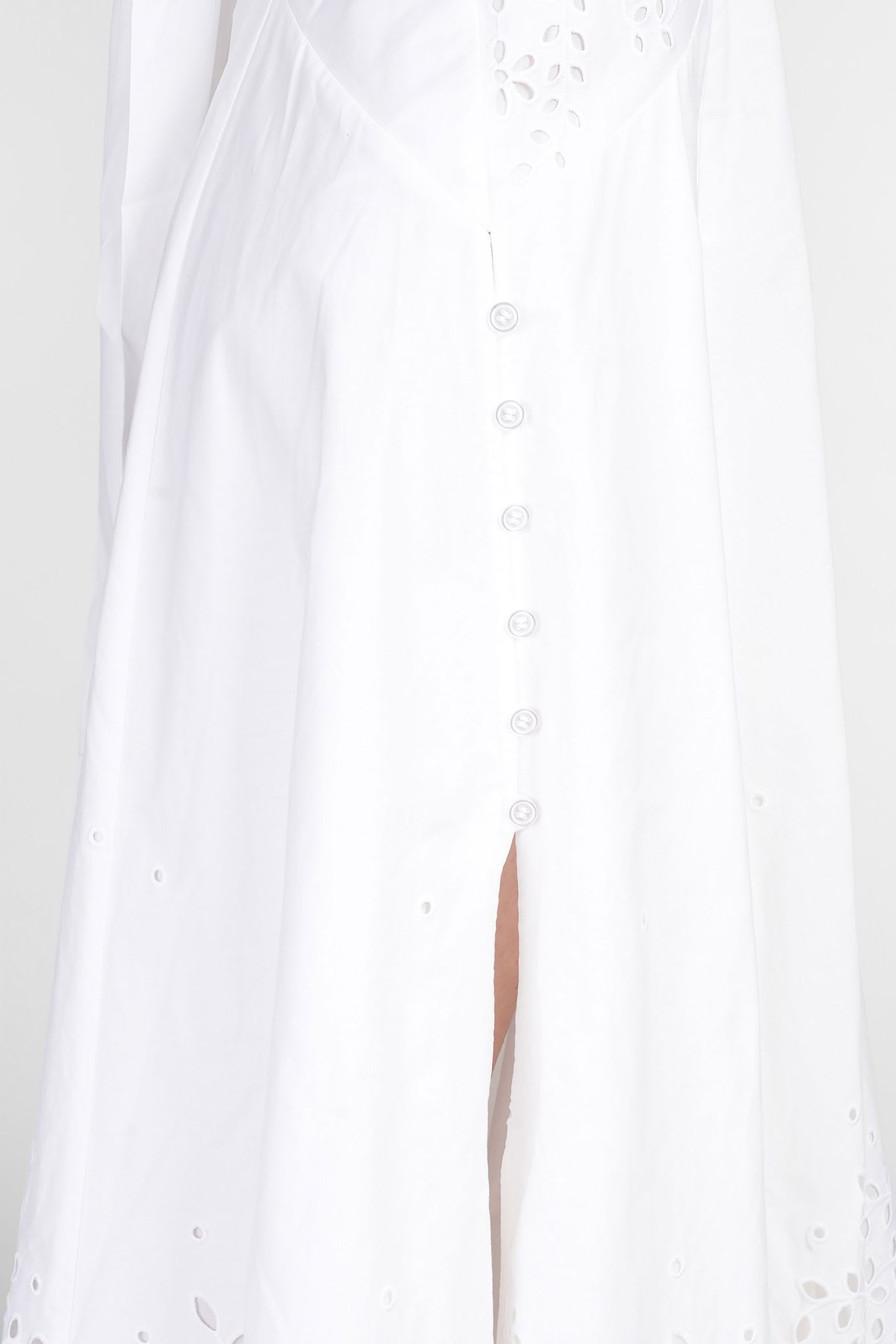 Self-portrait Embroidered Midi Dress In White