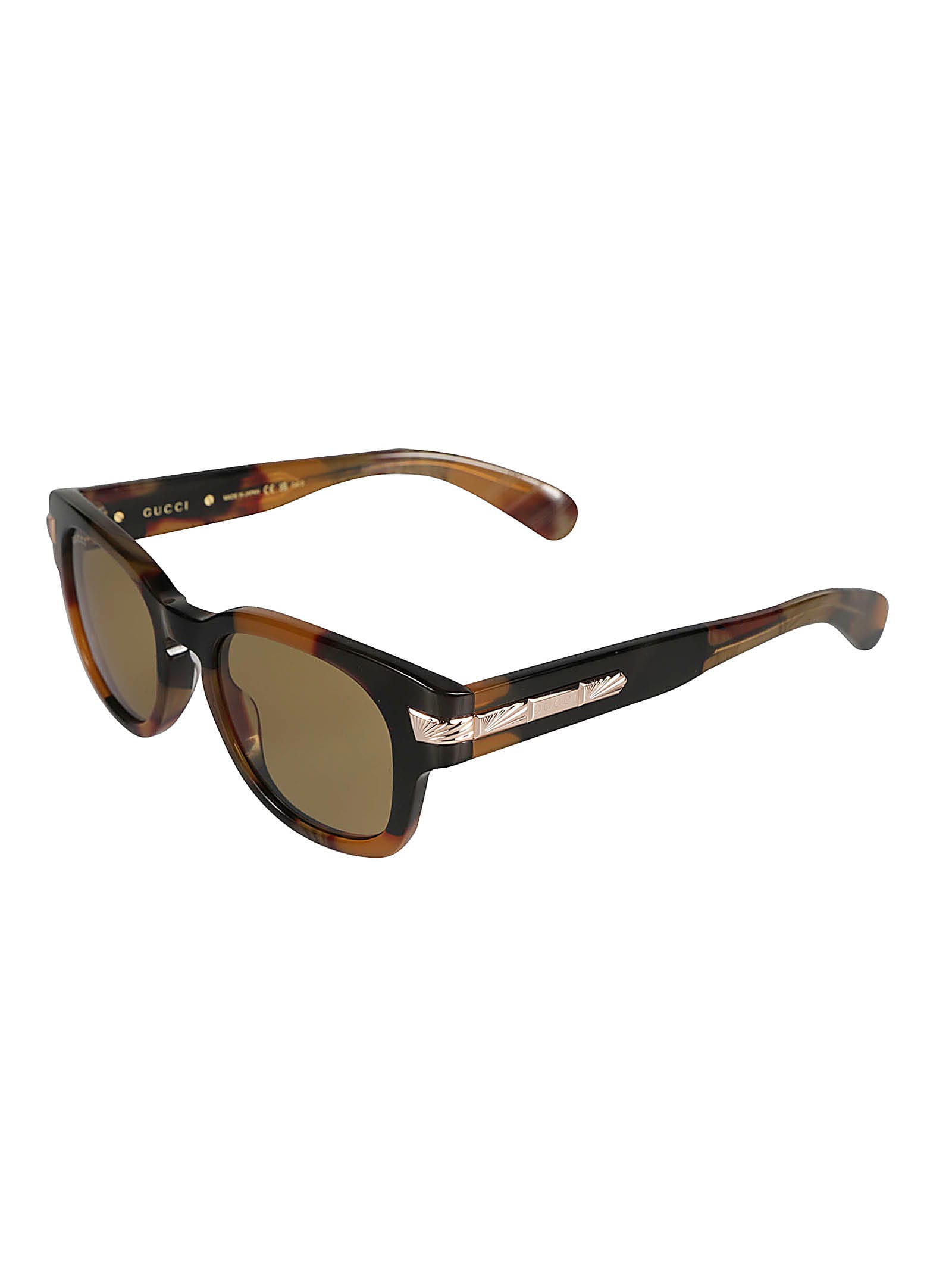 Shop Gucci Wayfarer Classic Sunglasses In Brown