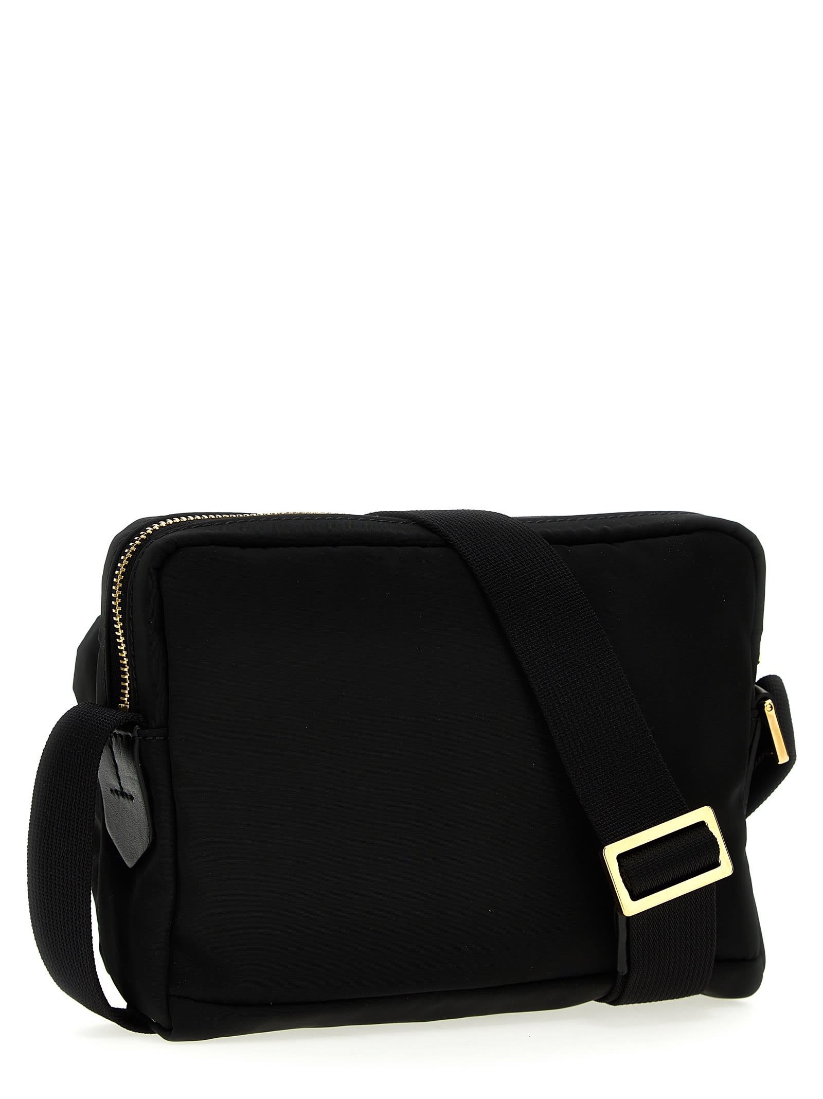 Shop Tom Ford Logo Nylon Crossbody Bag In Black