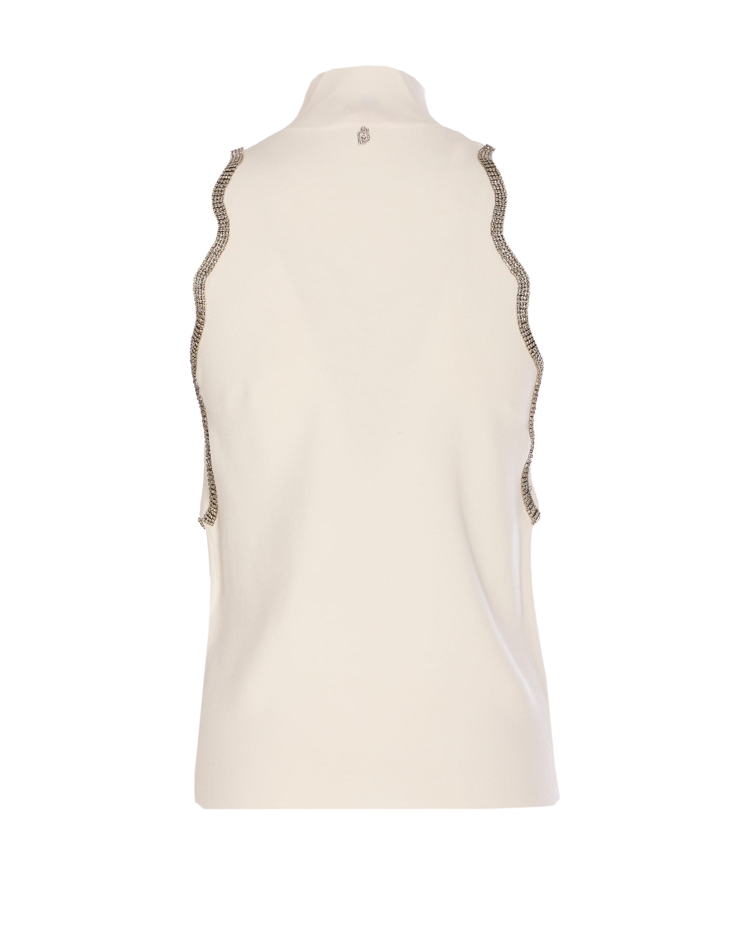 Liu •jo Embellished Sleeveless High Neck Knitwear Tank