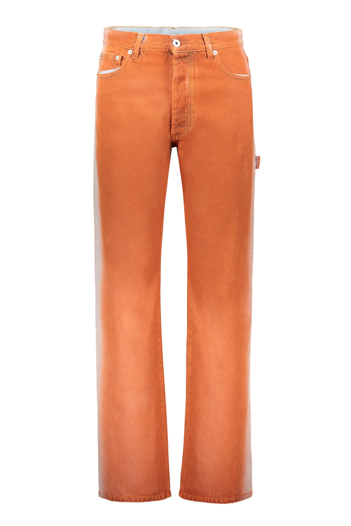 Shop Heron Preston 5-pocket Jeans In Orange