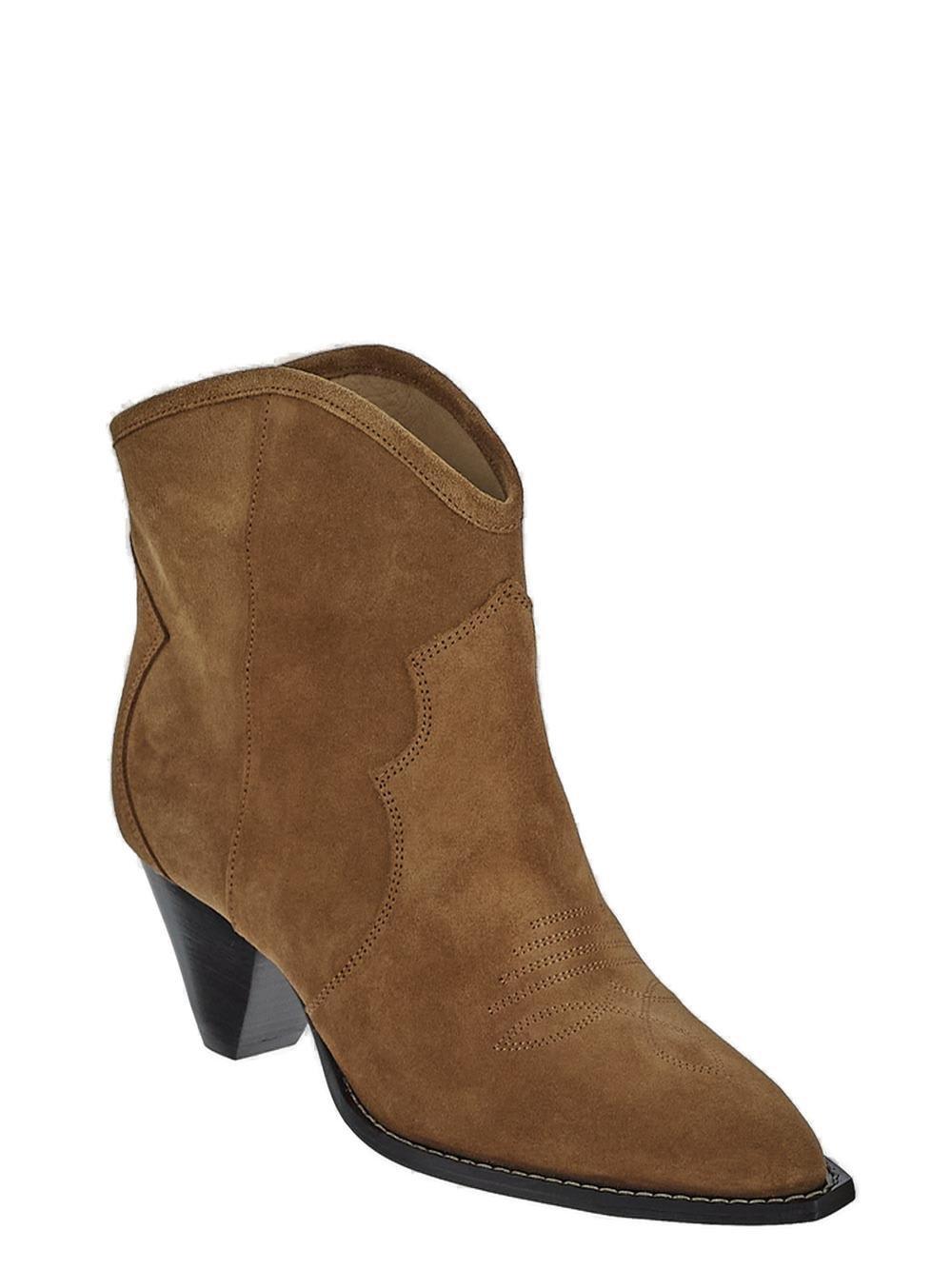 Shop Isabel Marant Darizio Almond-toe Boots In Buff