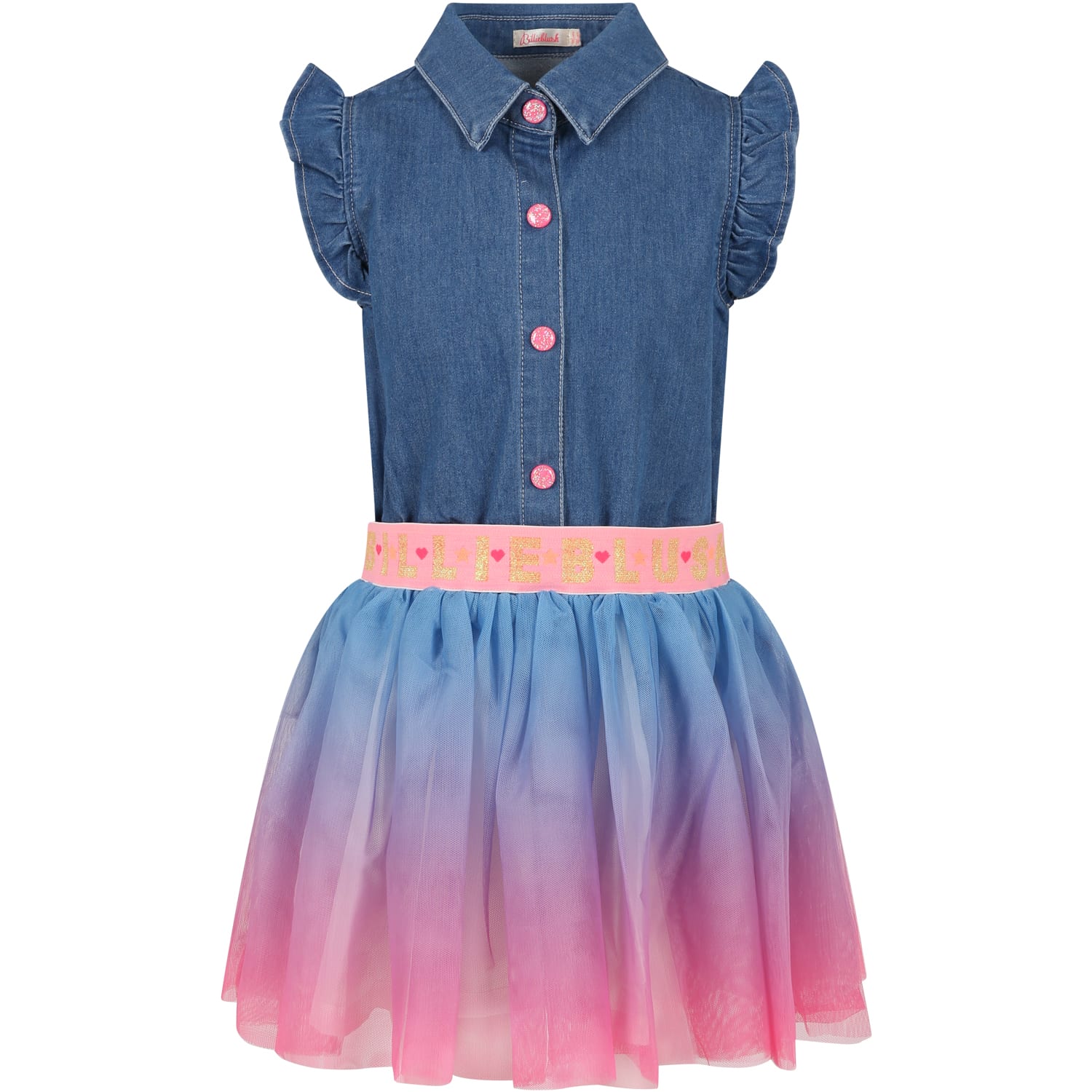 BILLIEBLUSH MULTICOLOR DRESS FOR GIRL WITH LOGOED BAND