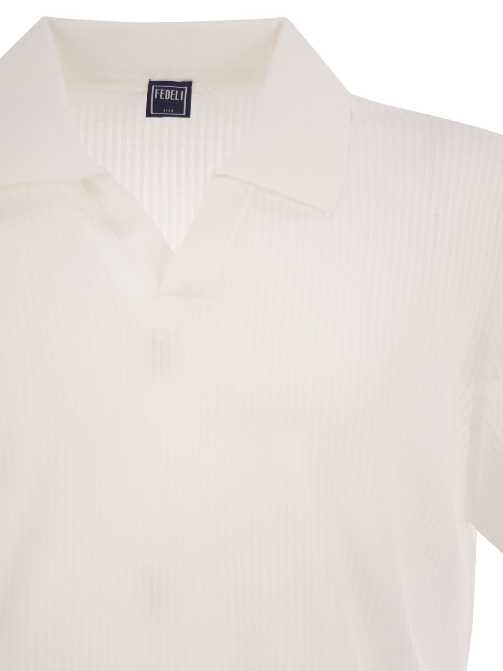 Tシャツ・カットソー Fedeli Giza cotton short-sleeved polo shirt (8UED5920 163) Fedeli Giza Cotton Short-sleeved Polo Shirt In White | ModeSens