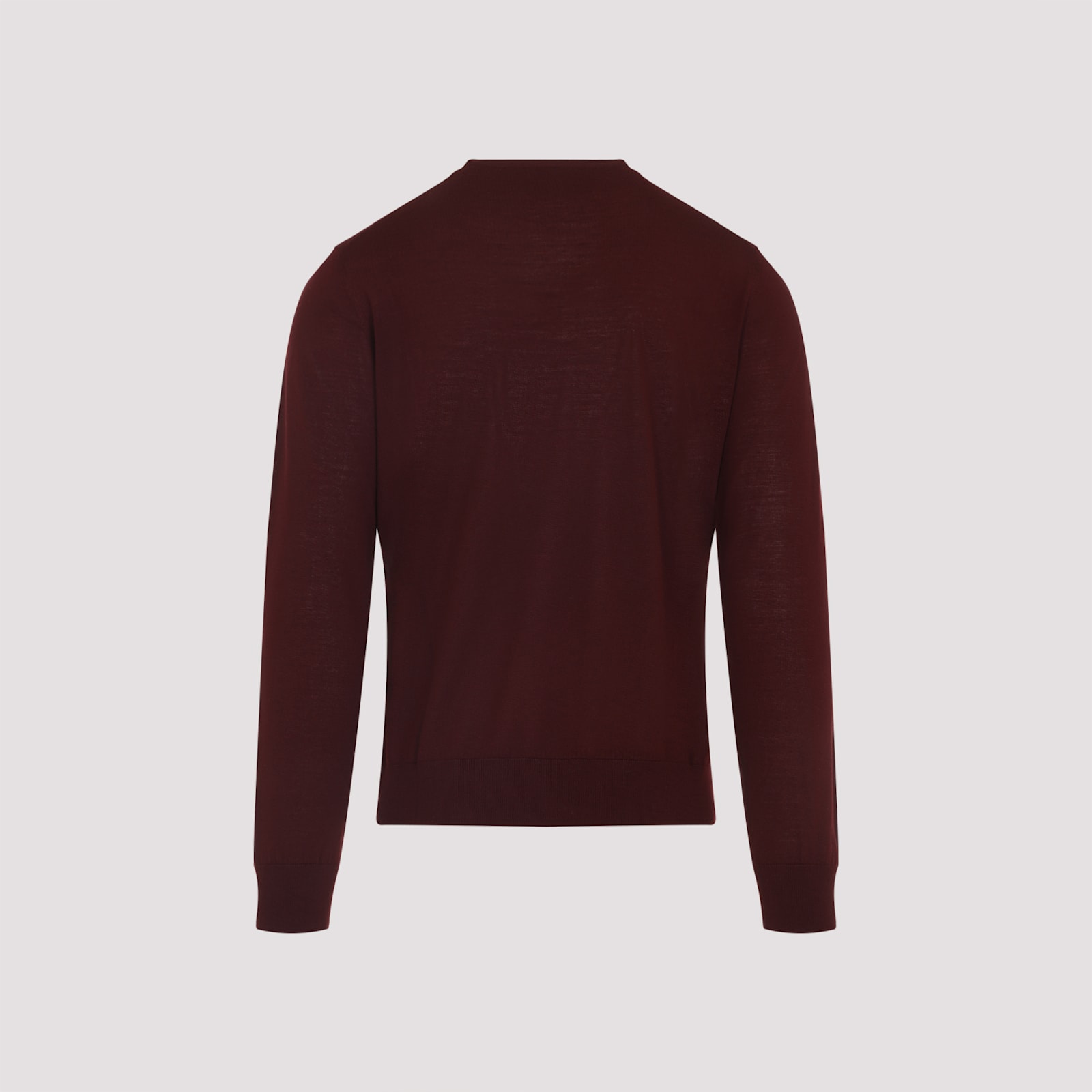 Giorgio Armani Crew Neck Wool Sweater In Red