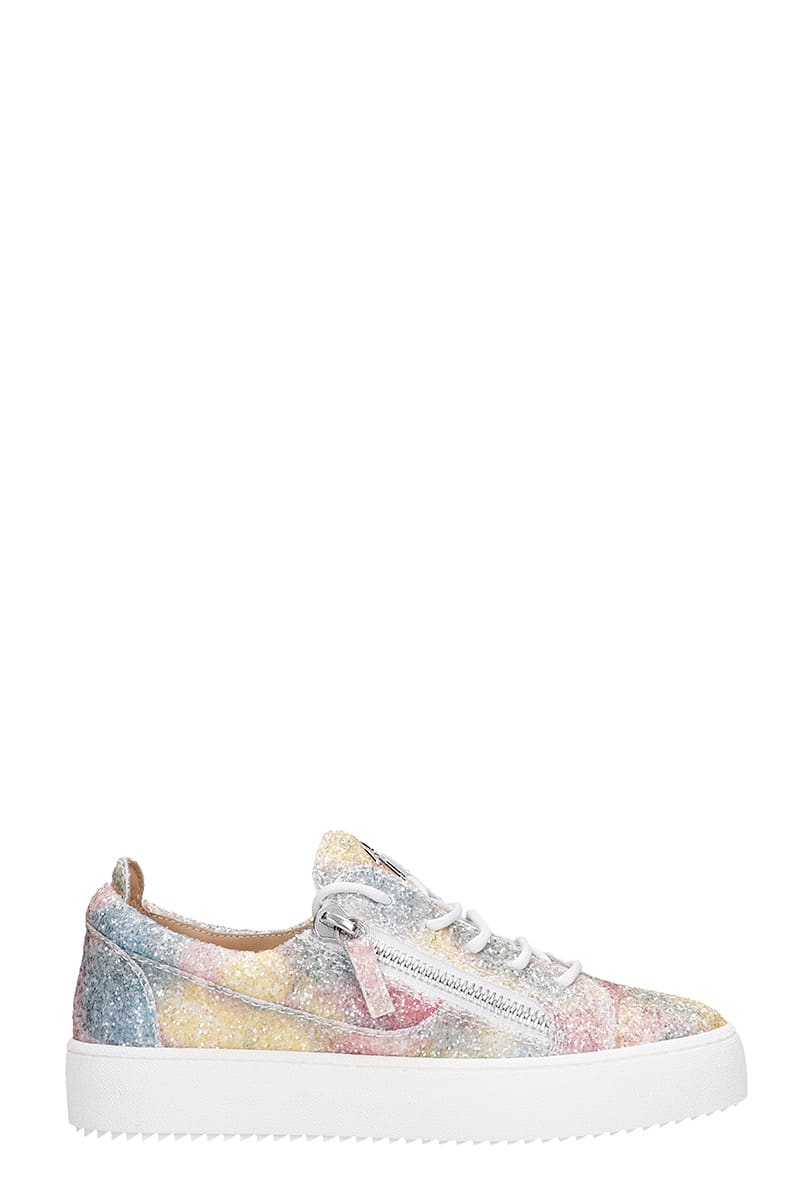 Giuseppe Zanotti Gail Sneakers In Multicolor Glitter