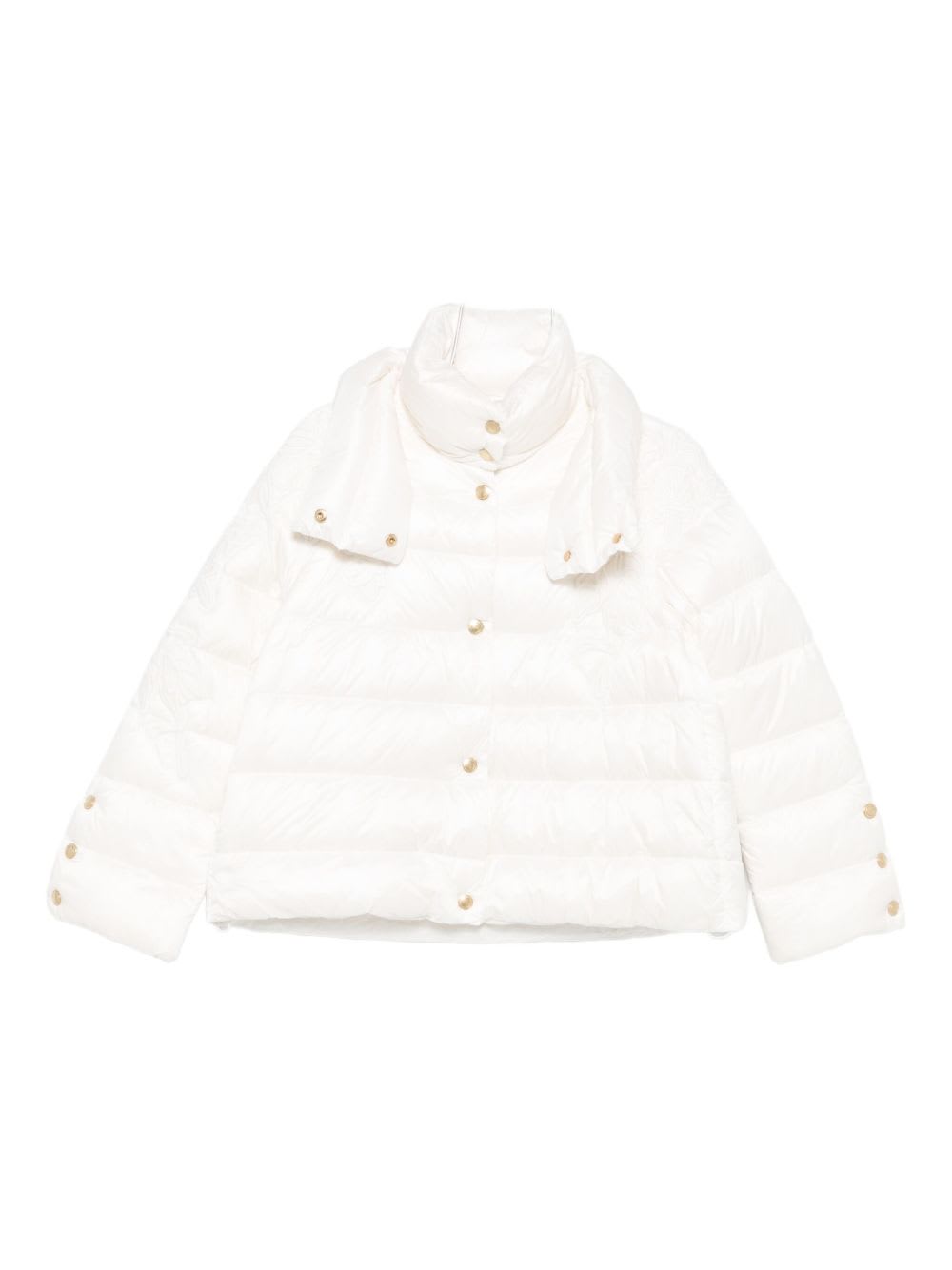 Ermanno Firenze High-neck Puffer Jacket In White