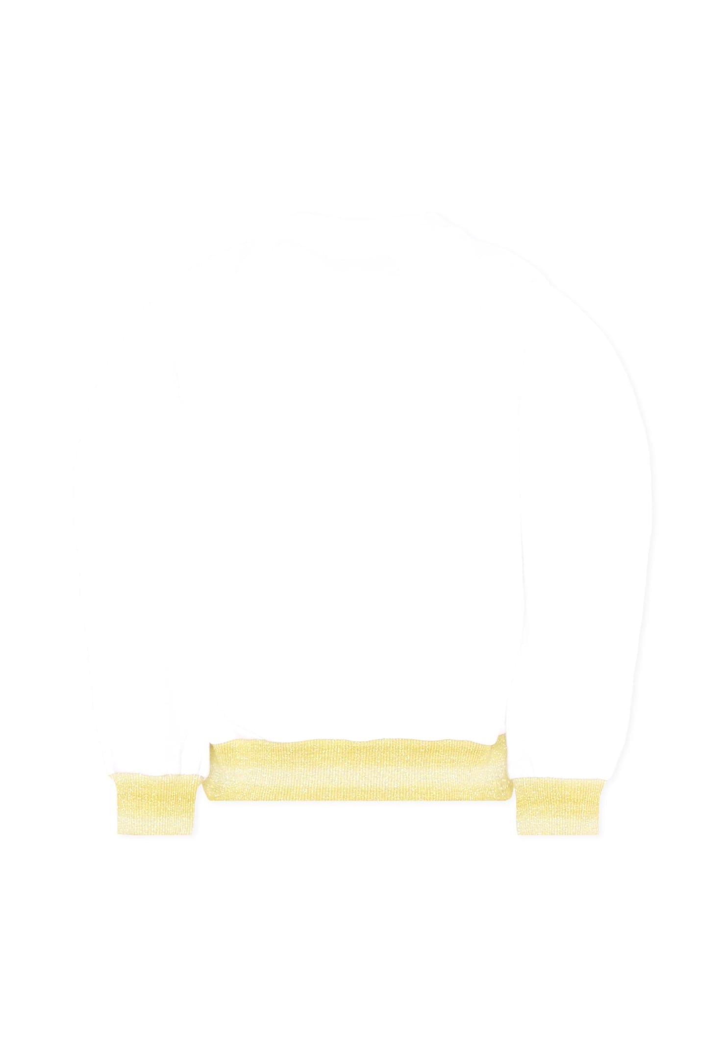 Missoni White Sweatshirt For Girl With Logo In White