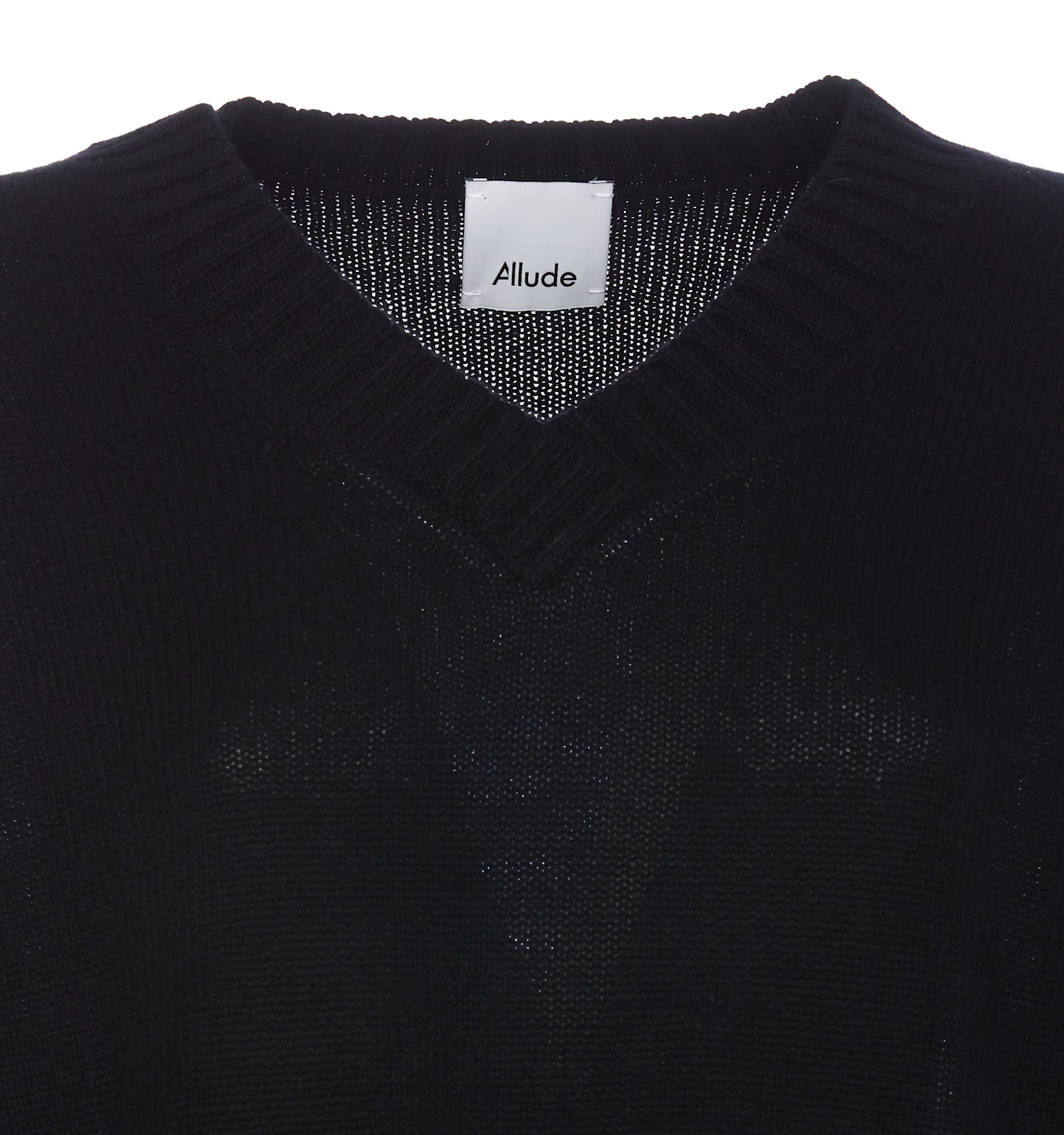 Shop Allude V Sweater In Black