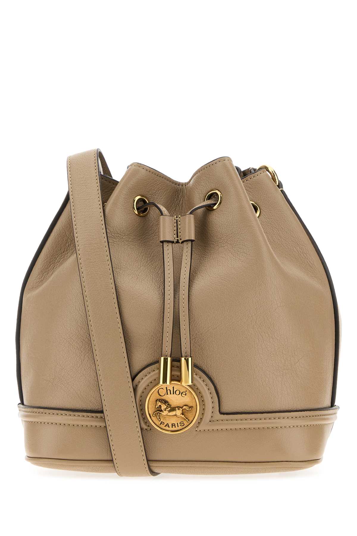 Chloé Chloe Cappuccino Leather Bucket Bag In Brown