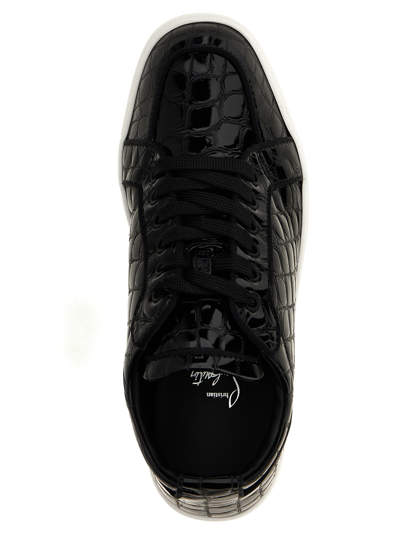 Shop Christian Louboutin Rantulow Orlato Flat Sneakers In Black