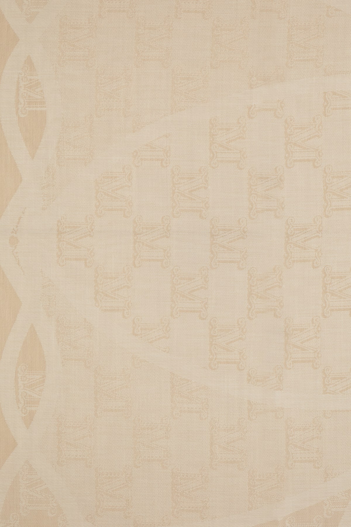 Max Mara Silk Scarf With Embroidered Monogram Pattern In 001