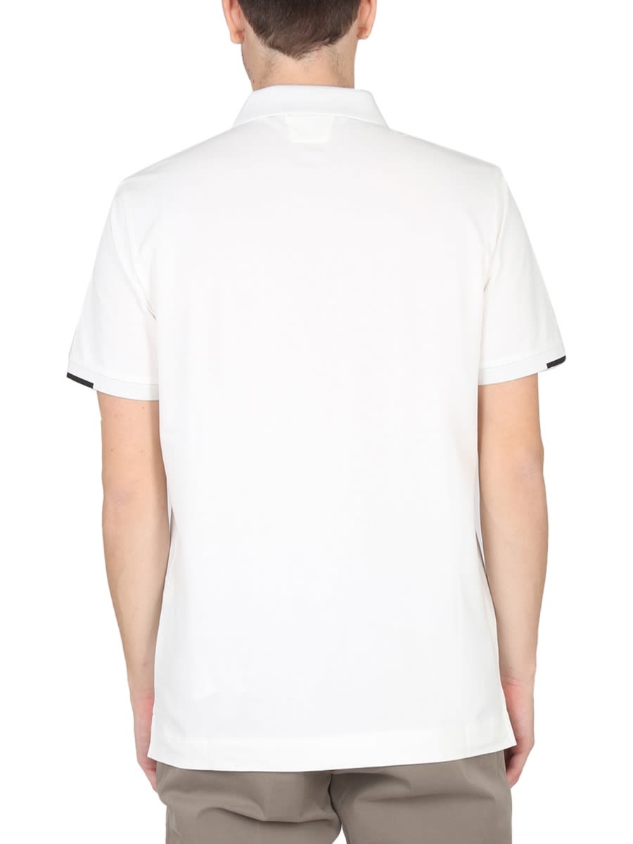 C.p. Company C.p.company Polo With Logo Patch In White