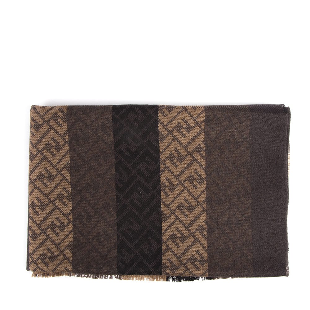 Fendi Fendi Brown Wool & Silk Scarf - Brown - 10989493 | italist