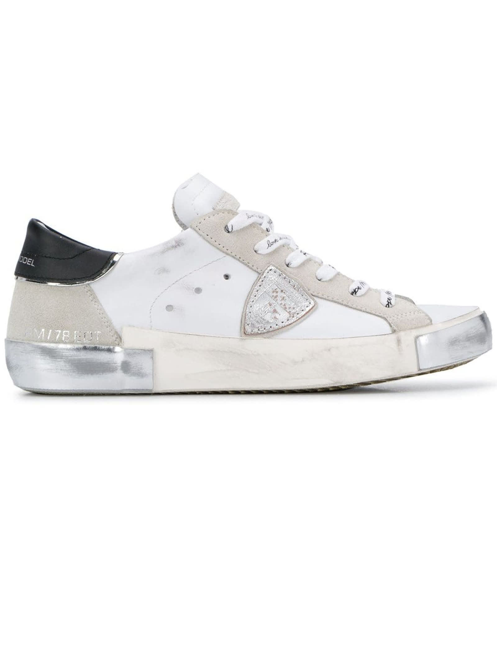 Philippe Model White Leather Prsx Sneakers