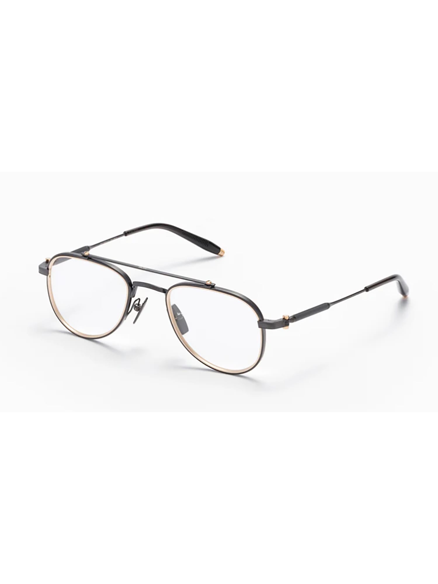 Akoni Mercury Round-frame Glasses In Blk_blk