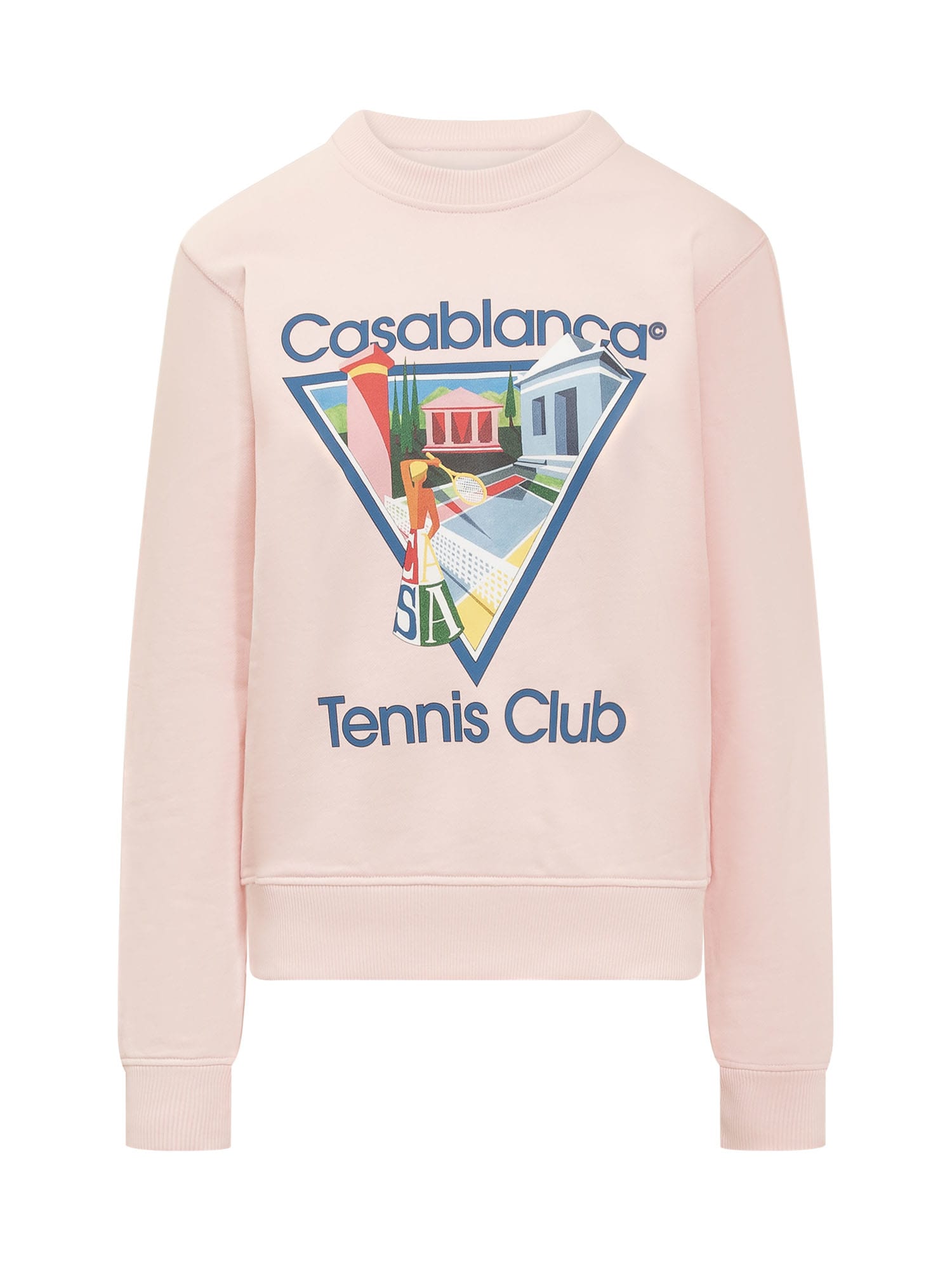 Casablanca La Joueuse Organic-cotton Sweatshirt In Rosa