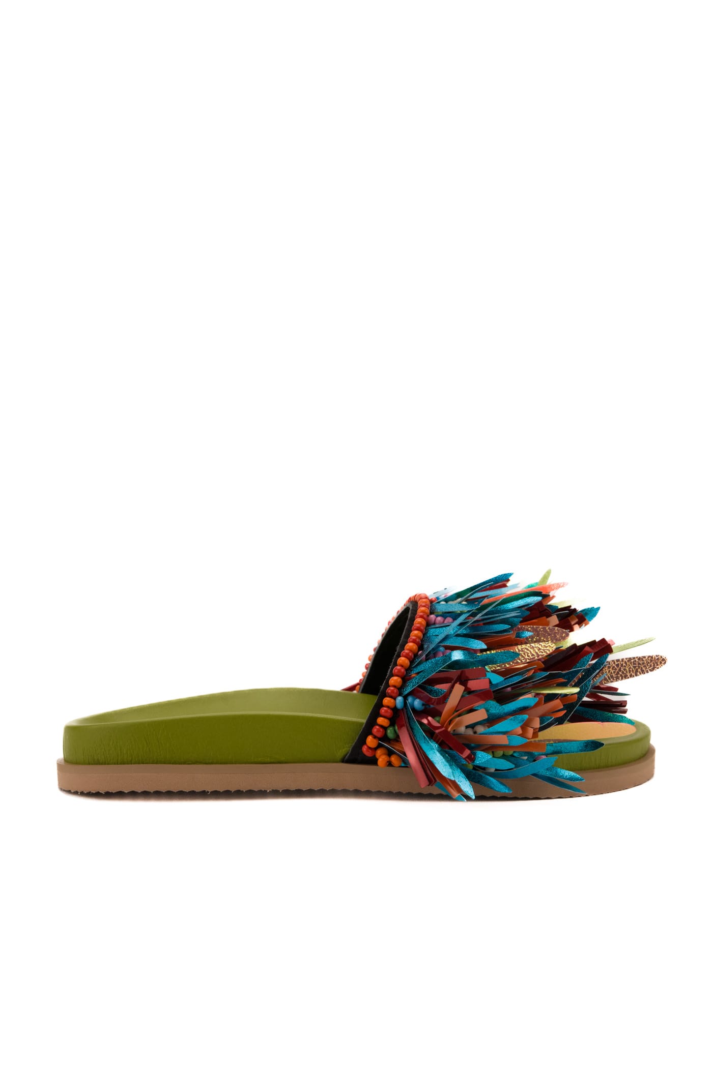 Shop De Siena Tucan Sandals In Green Multicolor