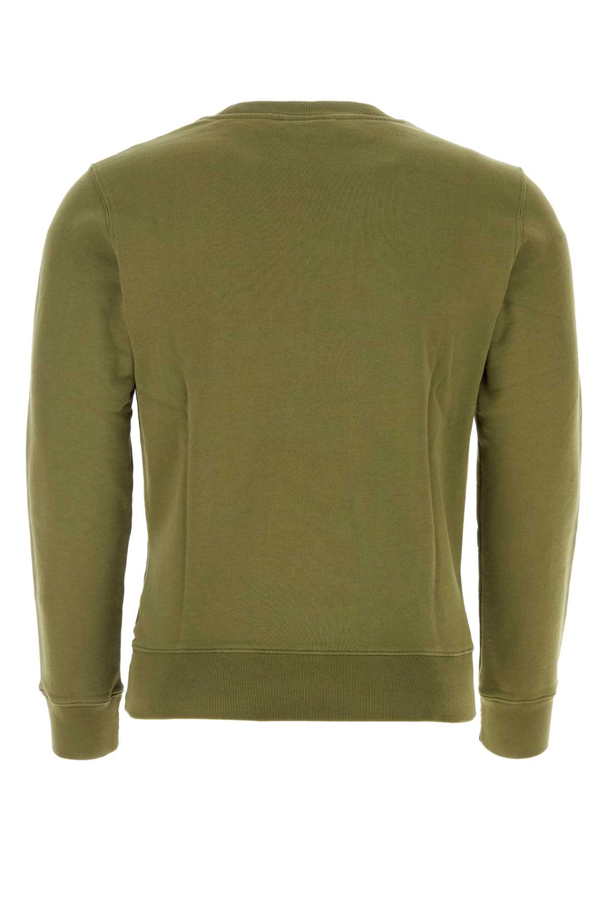 Shop Maison Kitsuné Army Green Cotton Sweatshirt In Militarygreen