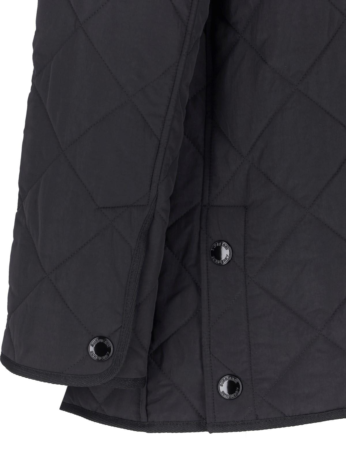 Shop Burberry Quilted Jacket Country In Black