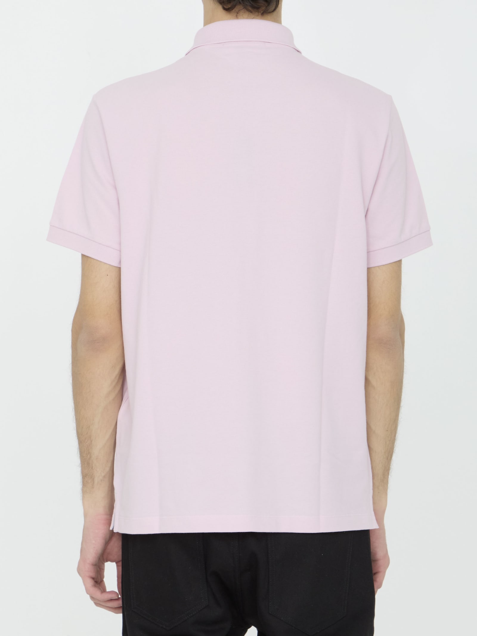 Shop Stone Island Cotton Polo Shirt In Rosa