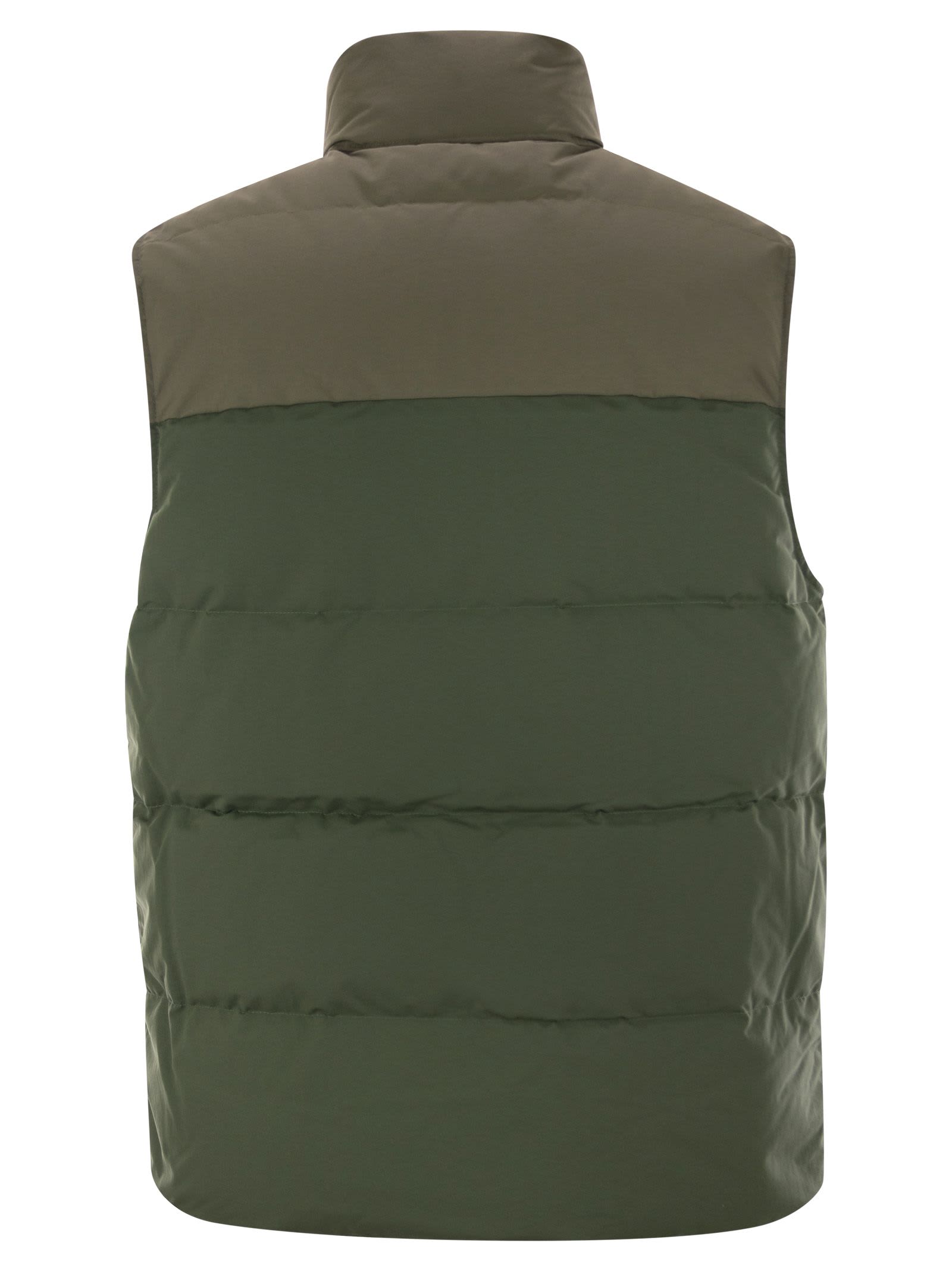 Shop Patagonia Downdrift - Padded Vest In Green