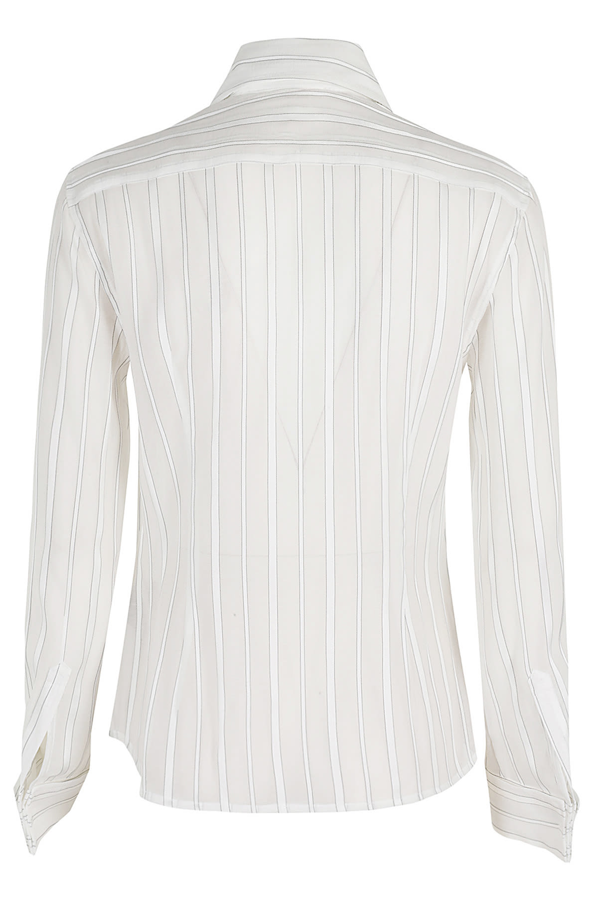 Shop Remain Birger Christensen Fitted Shirt In Cloud Dancer Comb