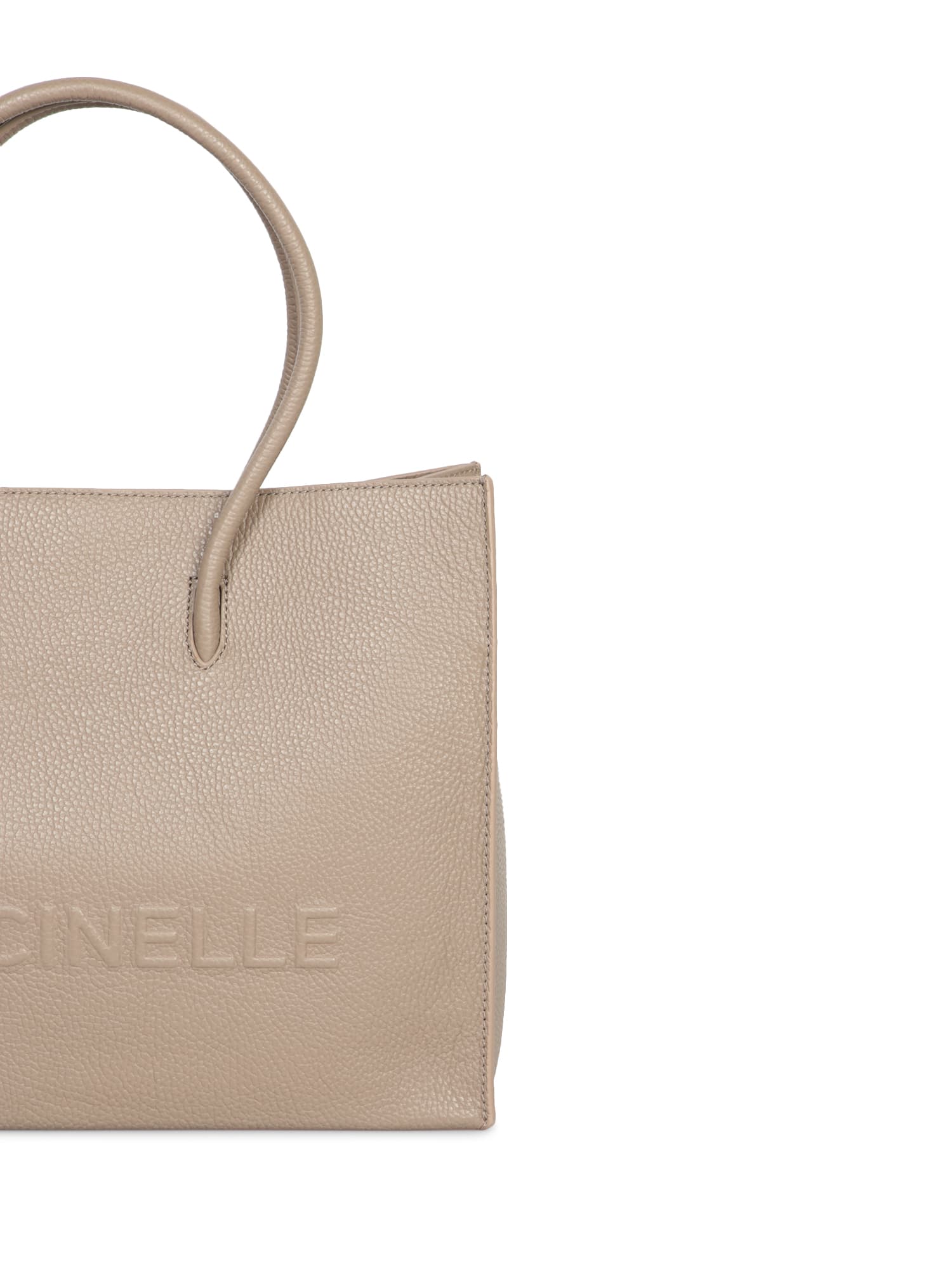 Shop Coccinelle Myrtha S Taupe Tote Bag In Beige