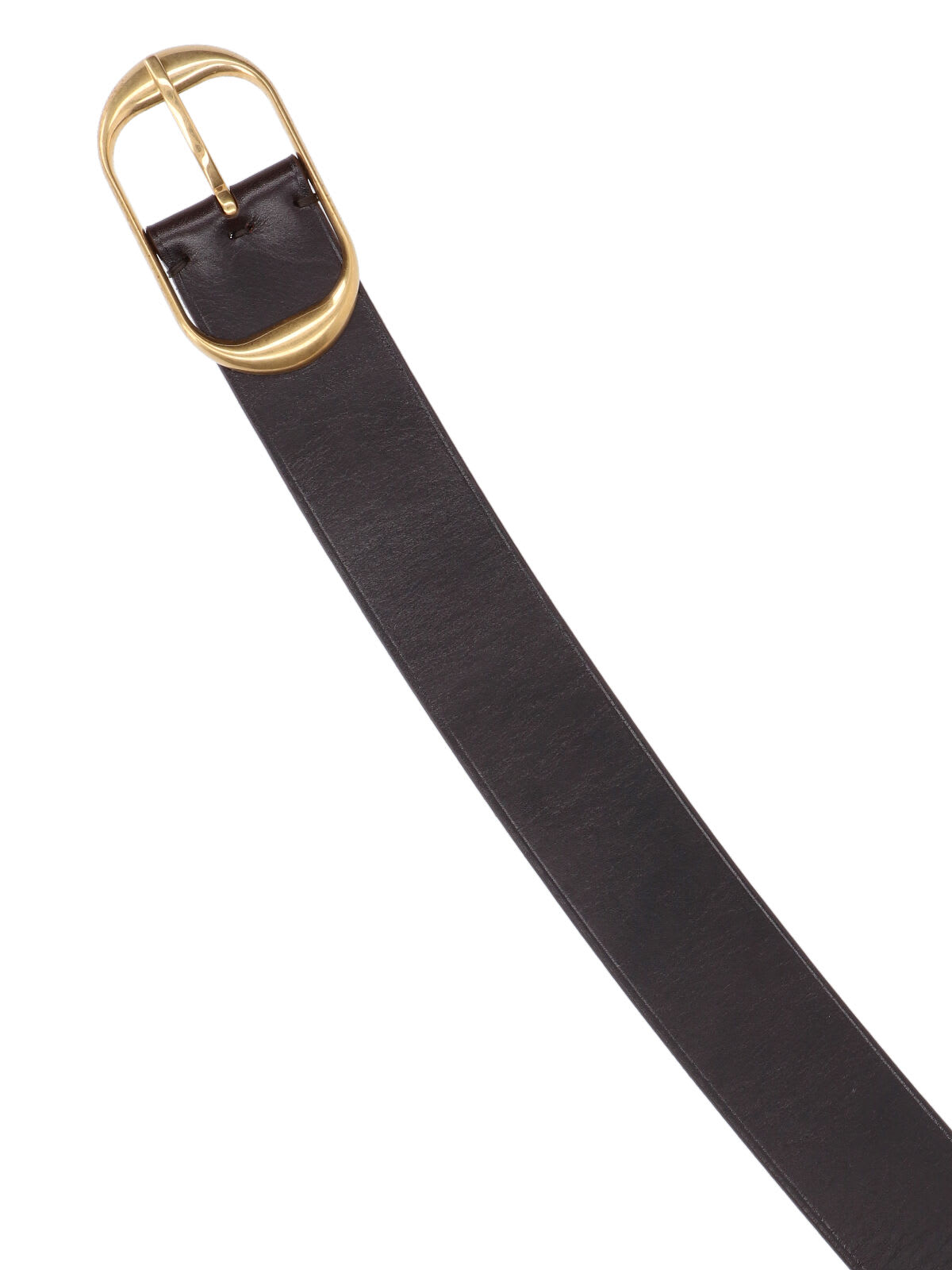 Nili Lotan Wide Dark Brown Leather Belt In Brown