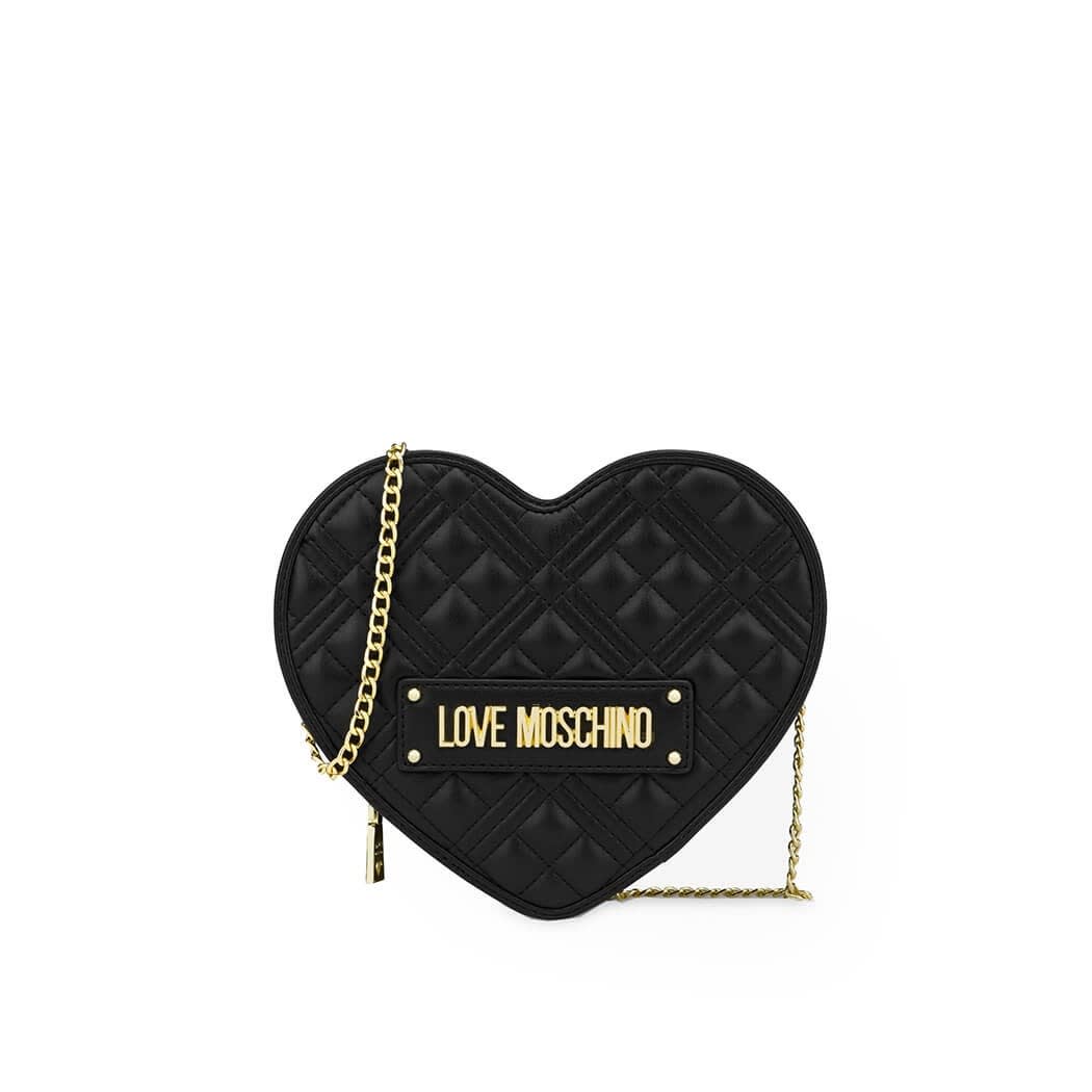 Love Moschino Quilted Heart Black Crossbody Bag