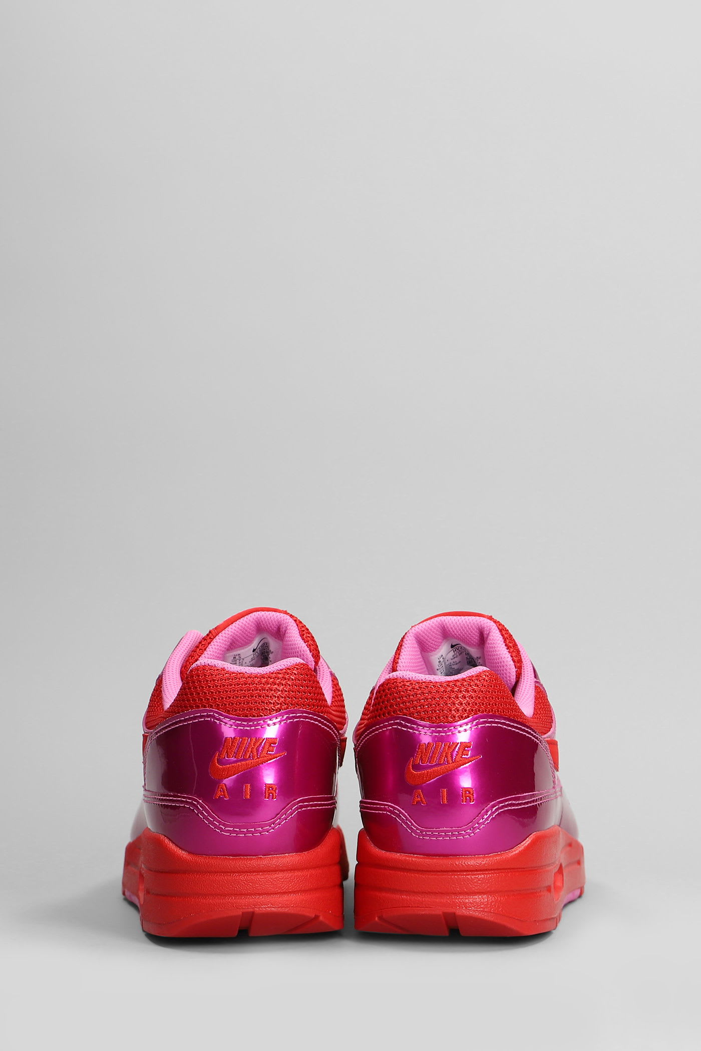 Nike Air Max 1 Prm Sneakers In Fuxia Leather And Fabric In Pink