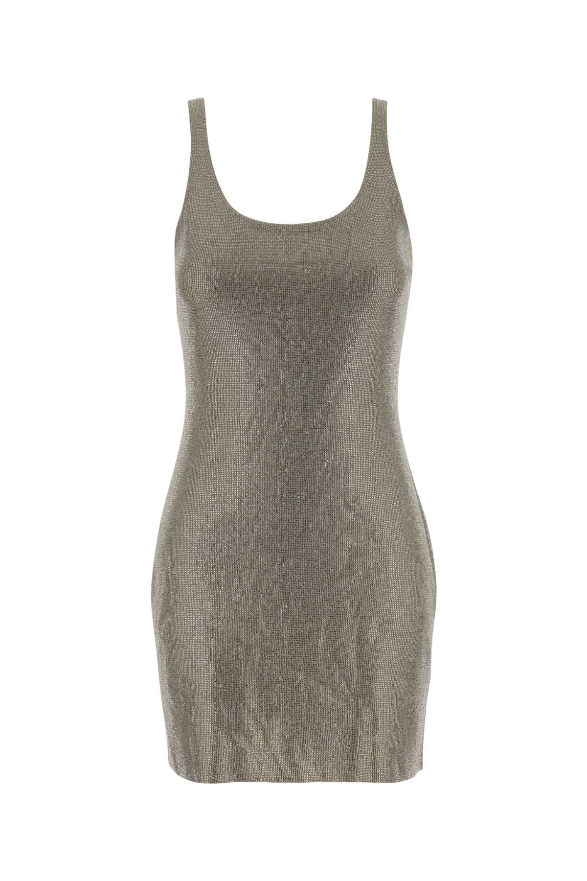 Alexander Wang Embellished Jersey Mini Dress In Gold