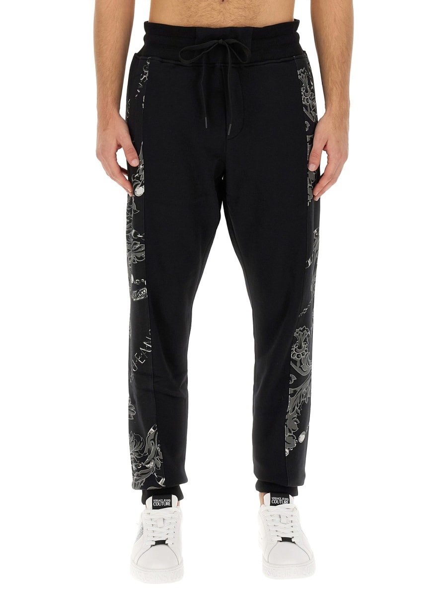 Shop Versace Jeans Couture Chain Couture Jogging Pants In Black