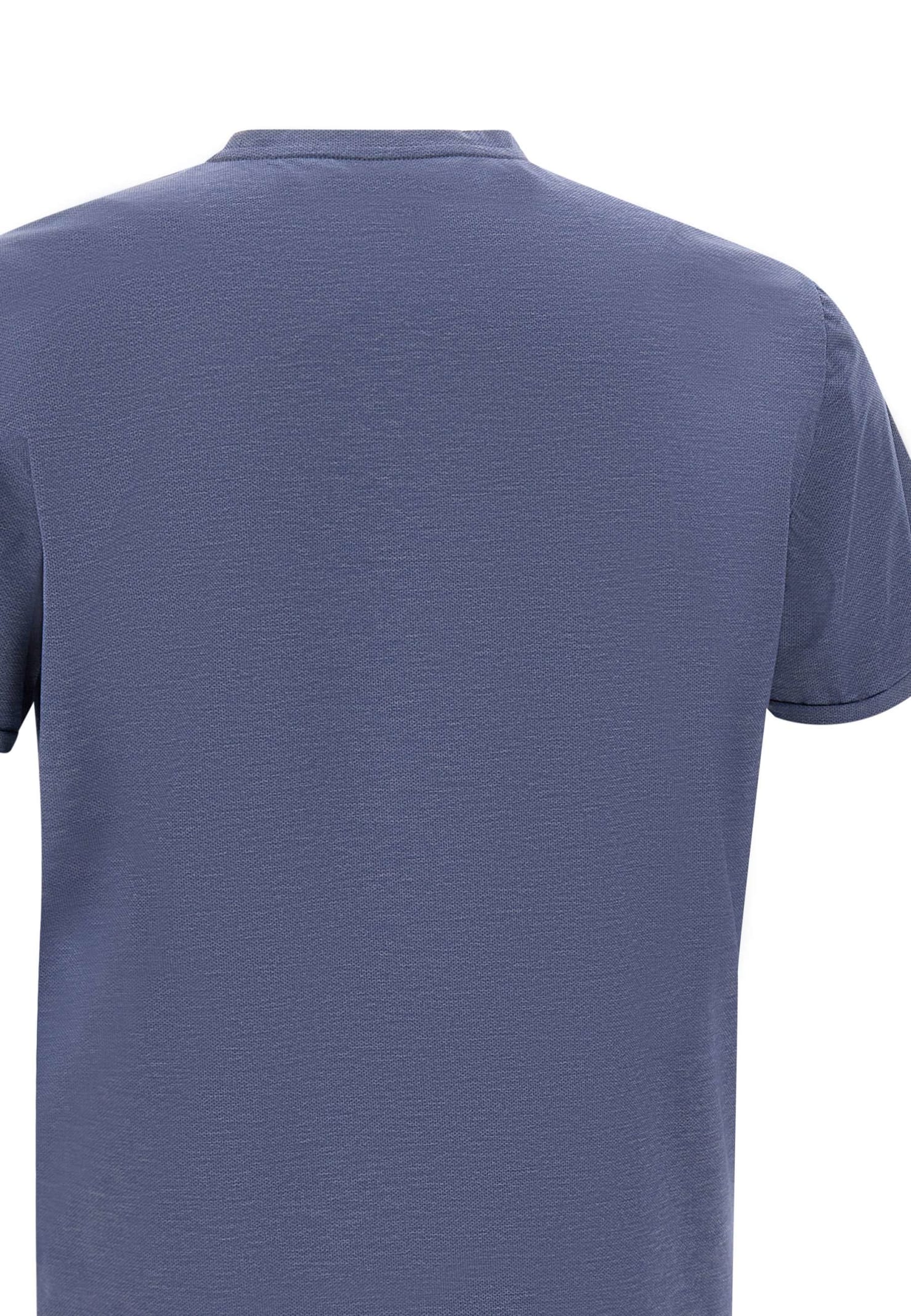Shop Rrd - Roberto Ricci Design Summer Smart T-shirt Fine Oxford Fabric In Blue