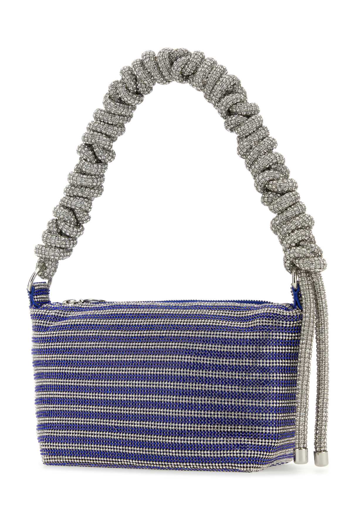 Shop Kara Two-tone Rhinestones Handbag In Cobaltstripe