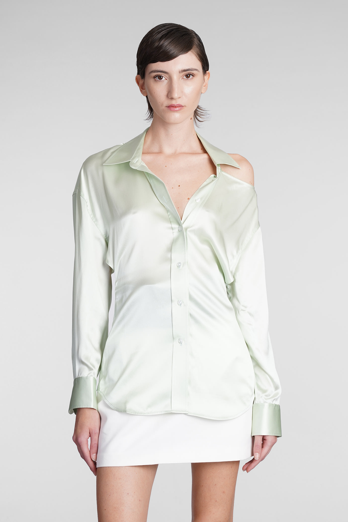 Alexander Wang Shirt In Green Silk