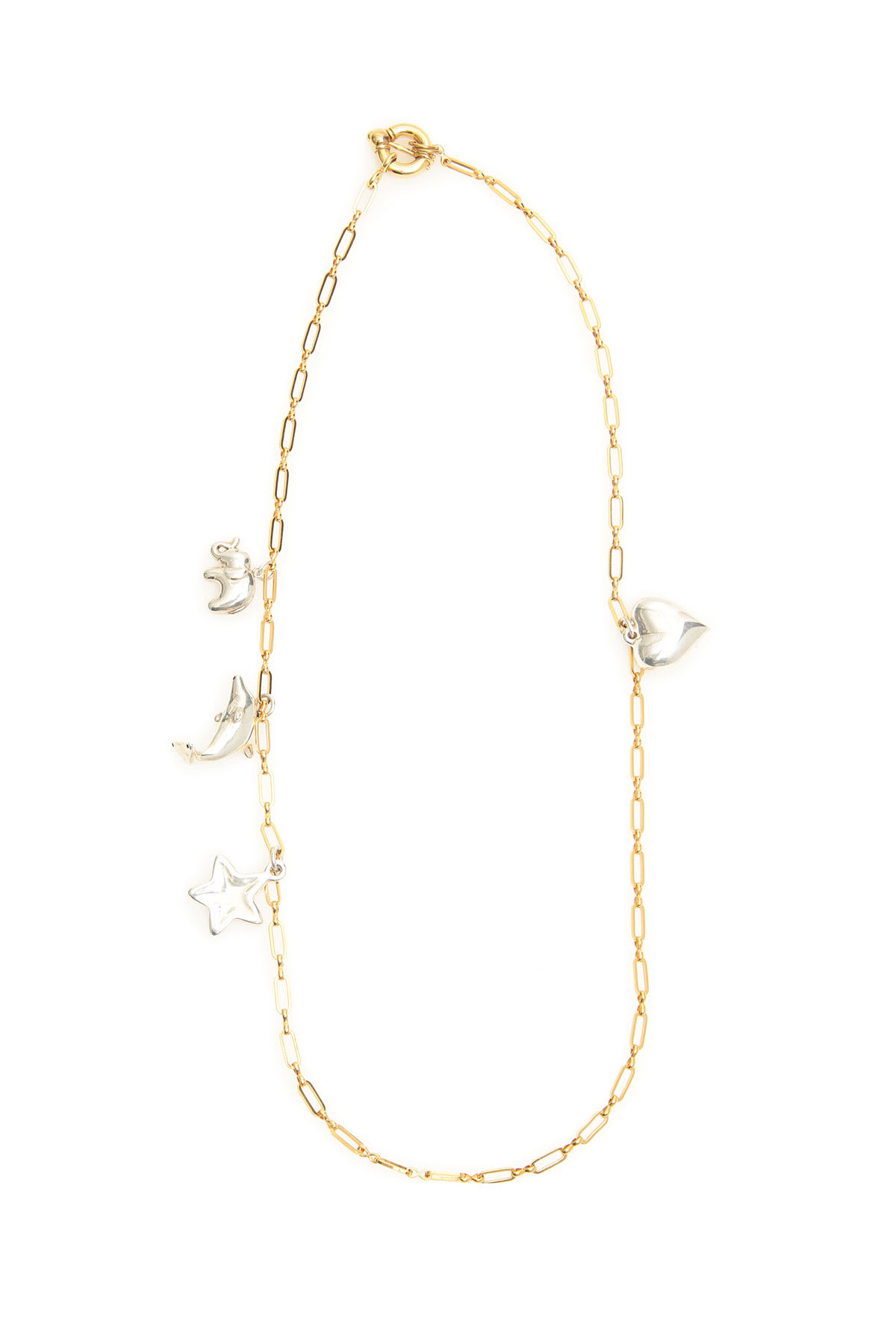 Timeless Pearly Chain Necklace With Charms