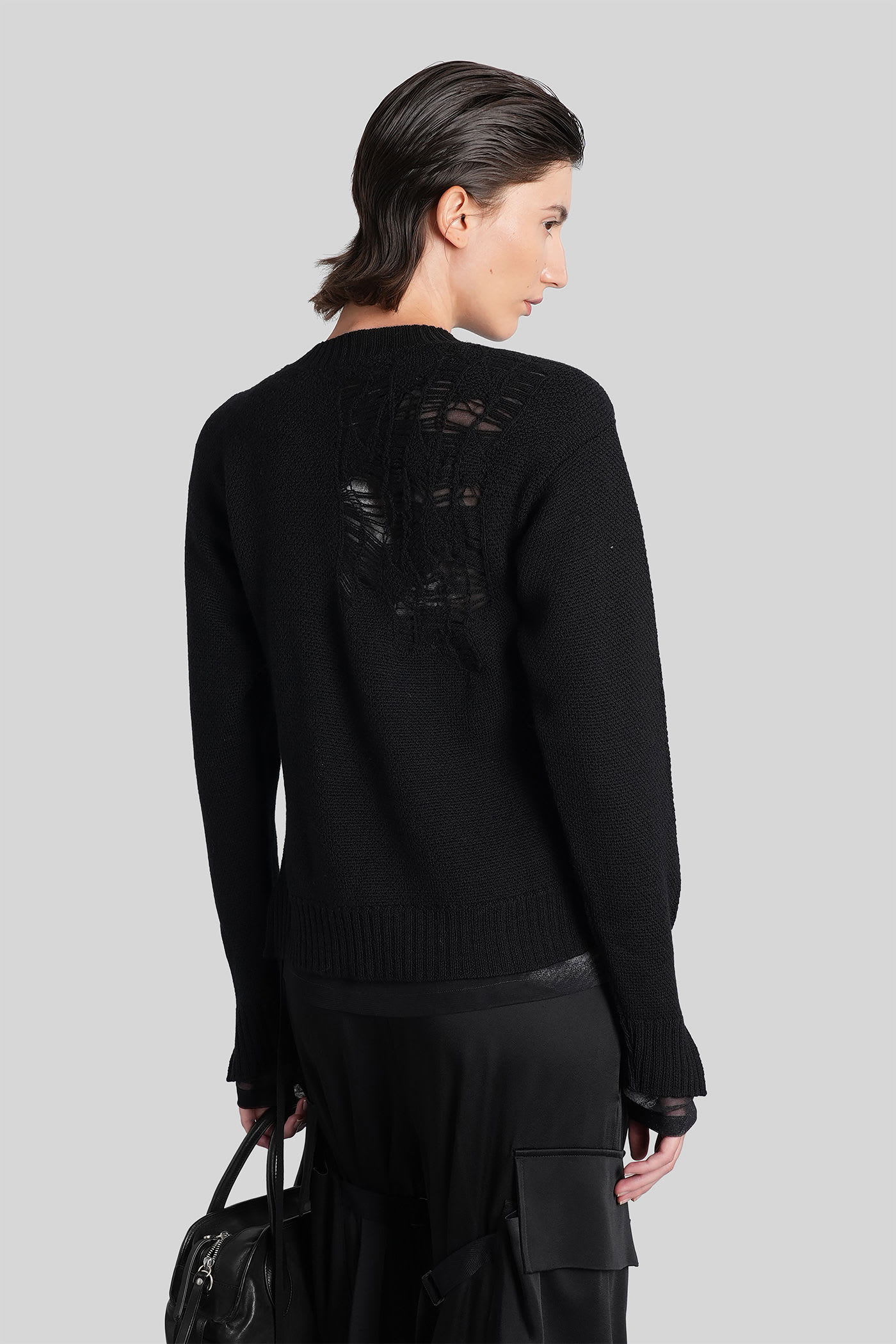 Ann Demeulemeester Gabriela Knitwear In Black Wool In Black