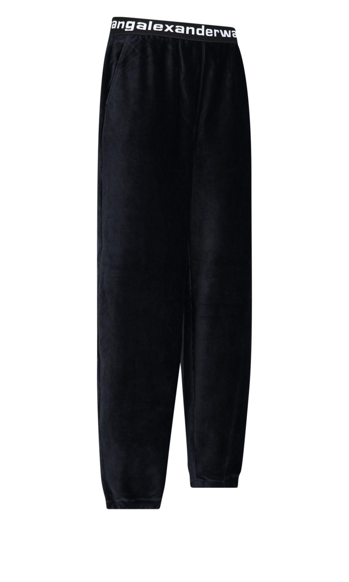 Alexander Wang Velvet Track Pants Female Black In Nero | ModeSens