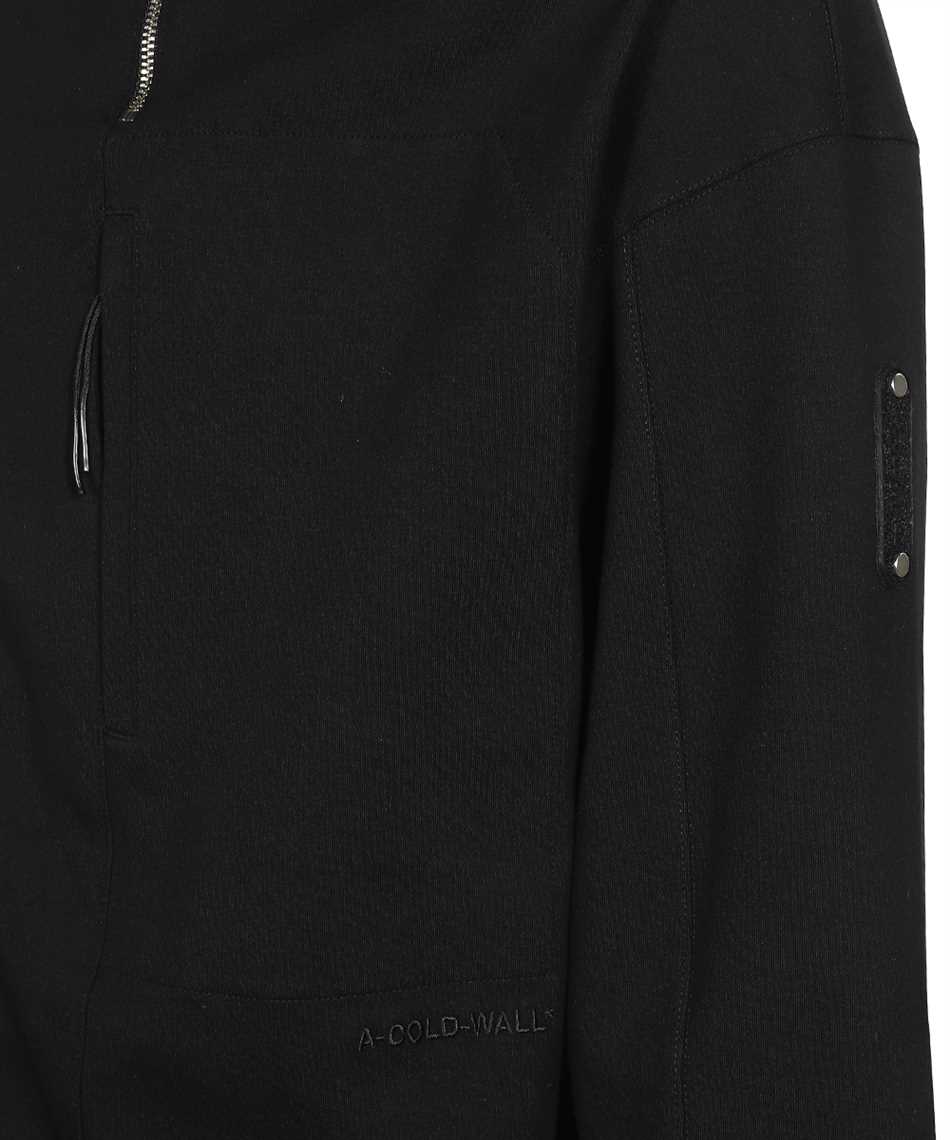 A-cold-wall* Full Zip Cotton Hoodie In Black