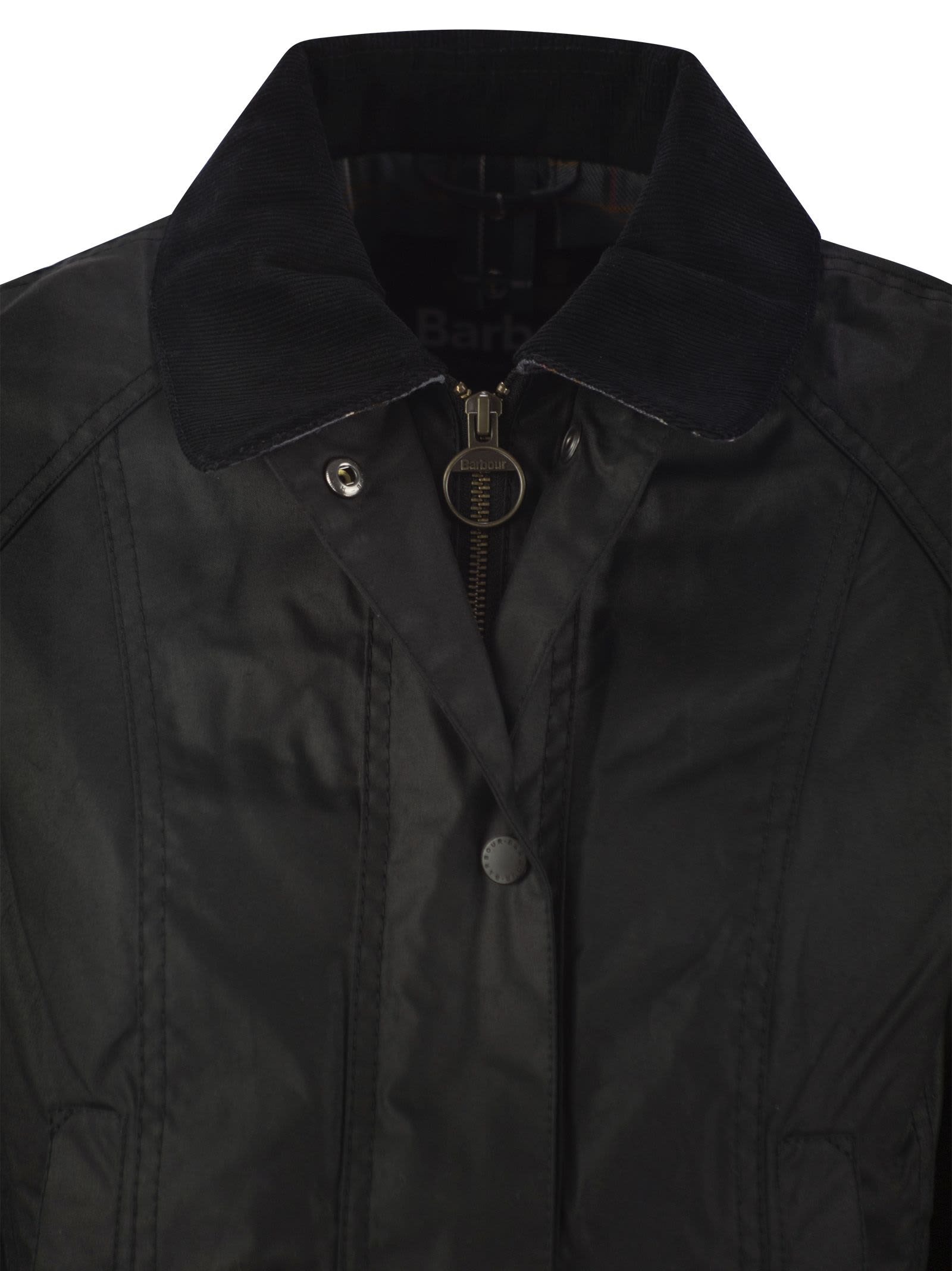 Shop Barbour Beadnell - Waxed Jacket In Black