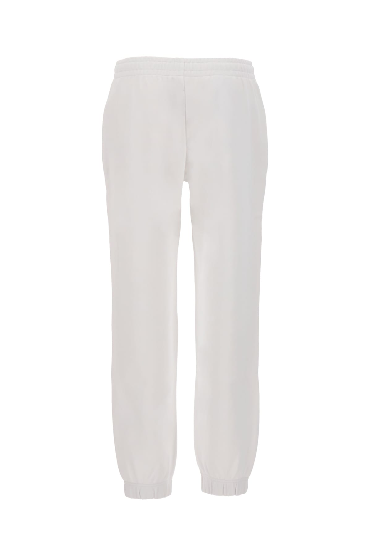 Shop Moschino White Cotton Joggers In V1001