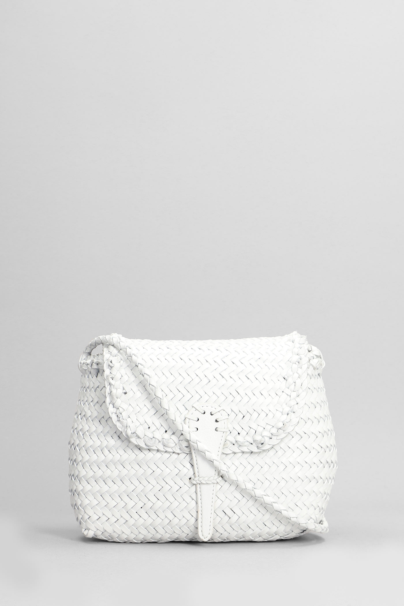 Mini City Shoulder Bag In White Leather