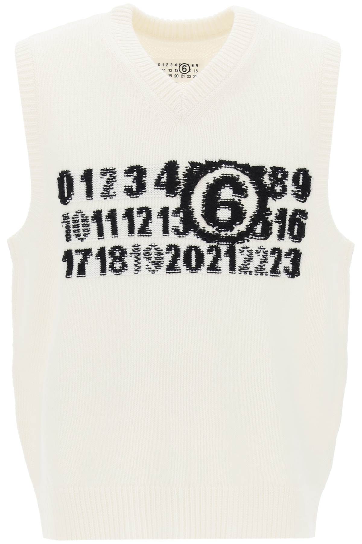 Vest With Jacquard Numeric Logo